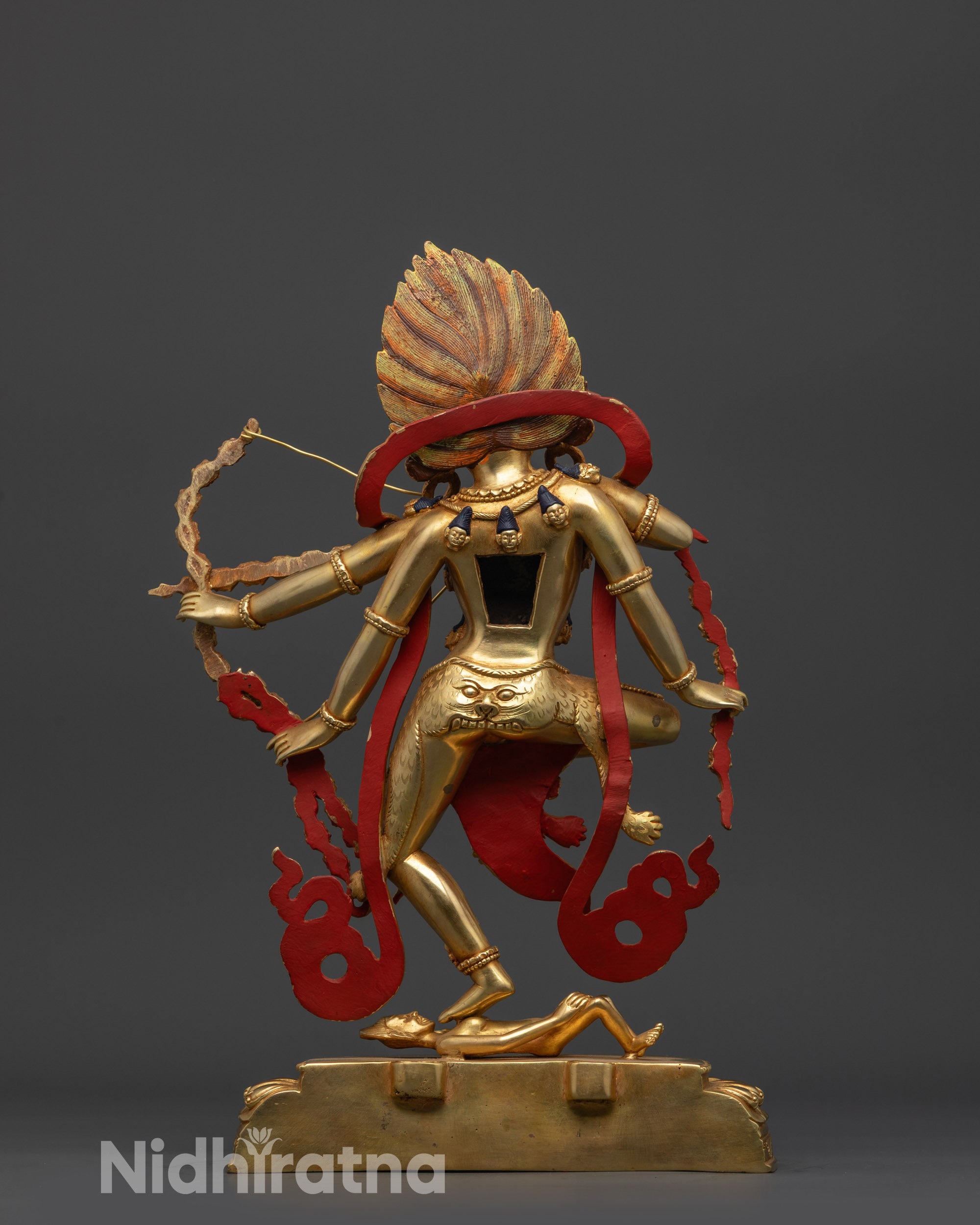Handcrafted Kurukulla Statue | 24K Gold-Gilded Goddess of Attraction