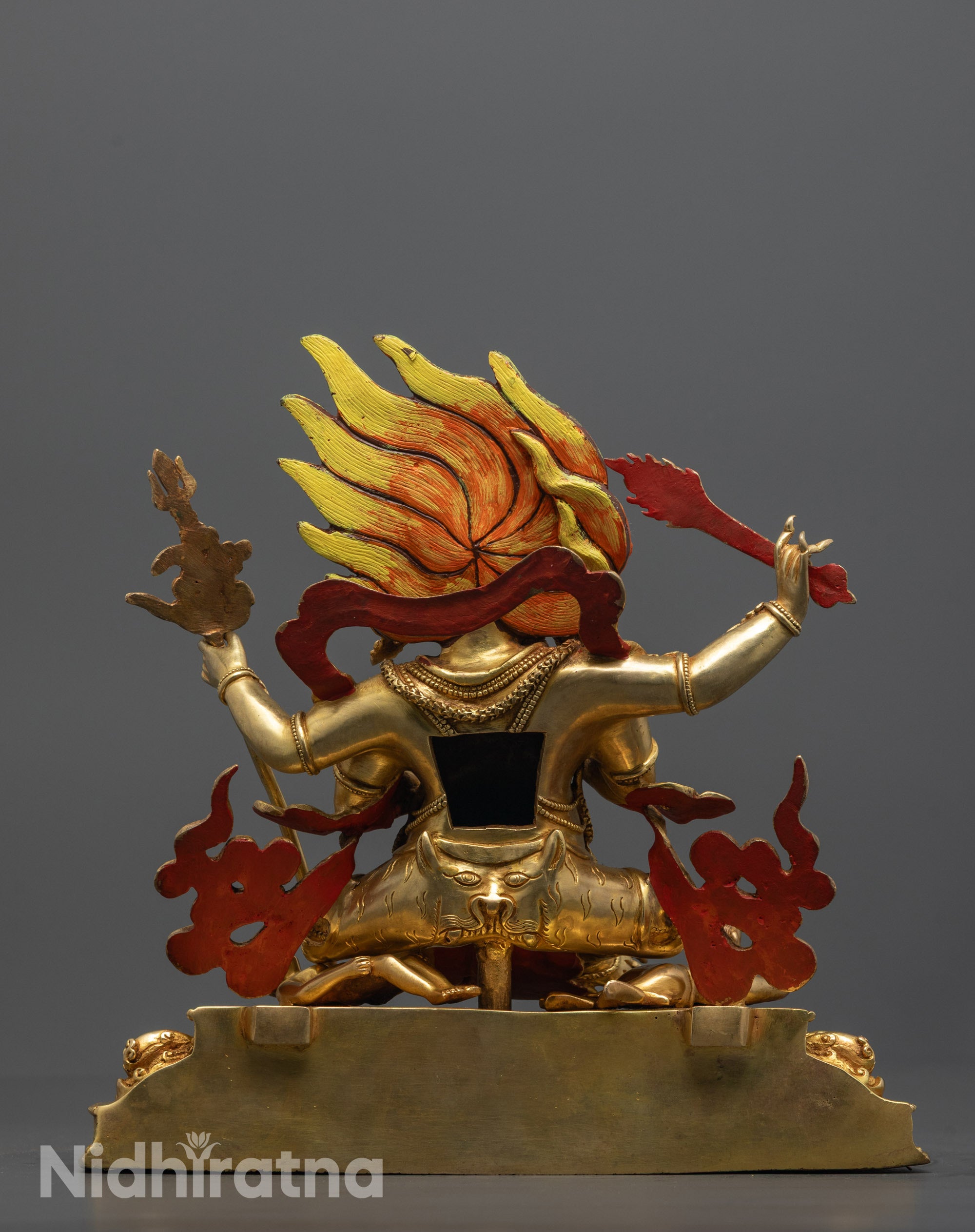 4 Armed Mahakala Statue | Handmade Protector God