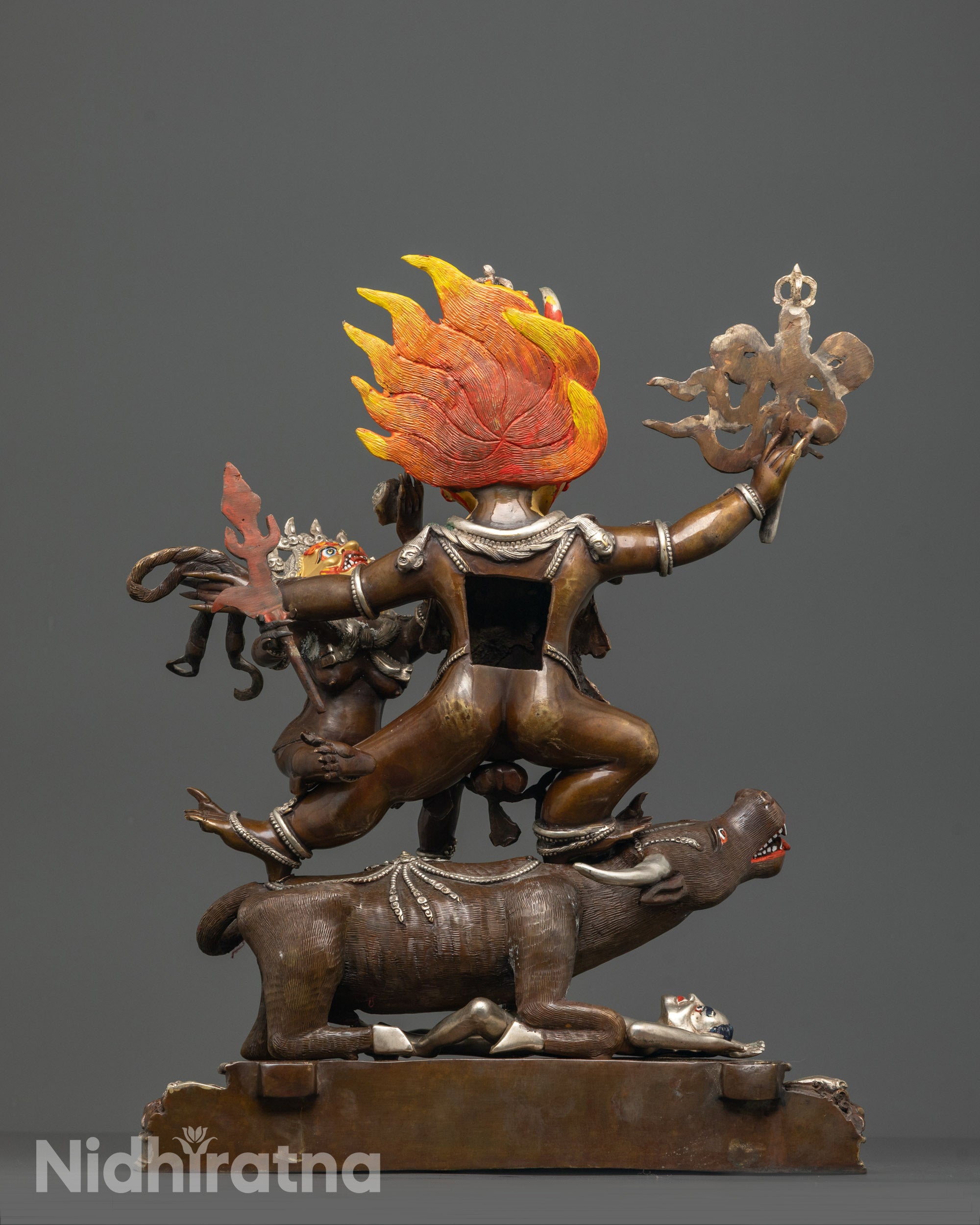 Premium Yamantaka with Consort Statue | Handcrafted Protector Deity