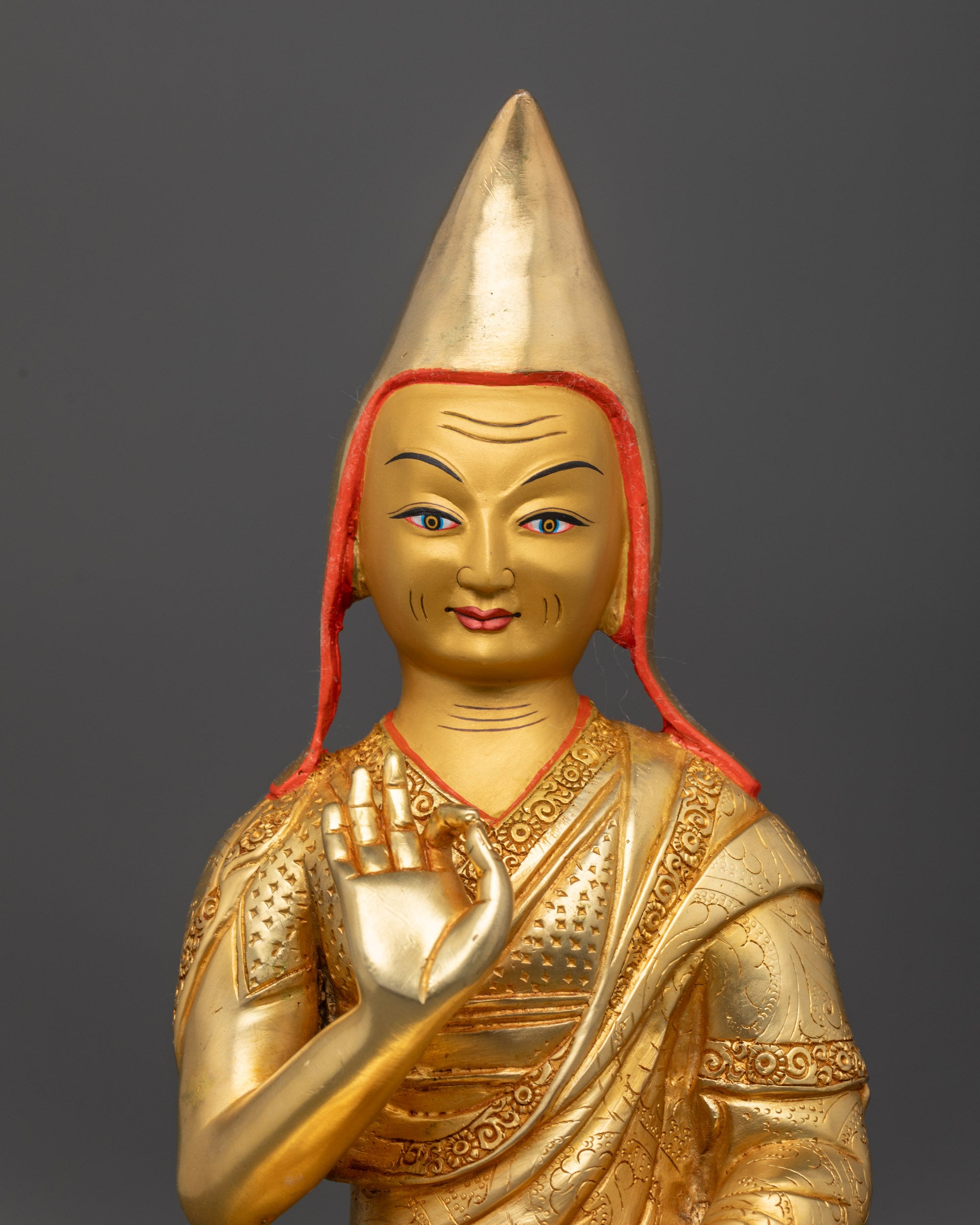 Lama Je Tsongkhapa Set | Handcrafted Buddhist Icons from Nepal