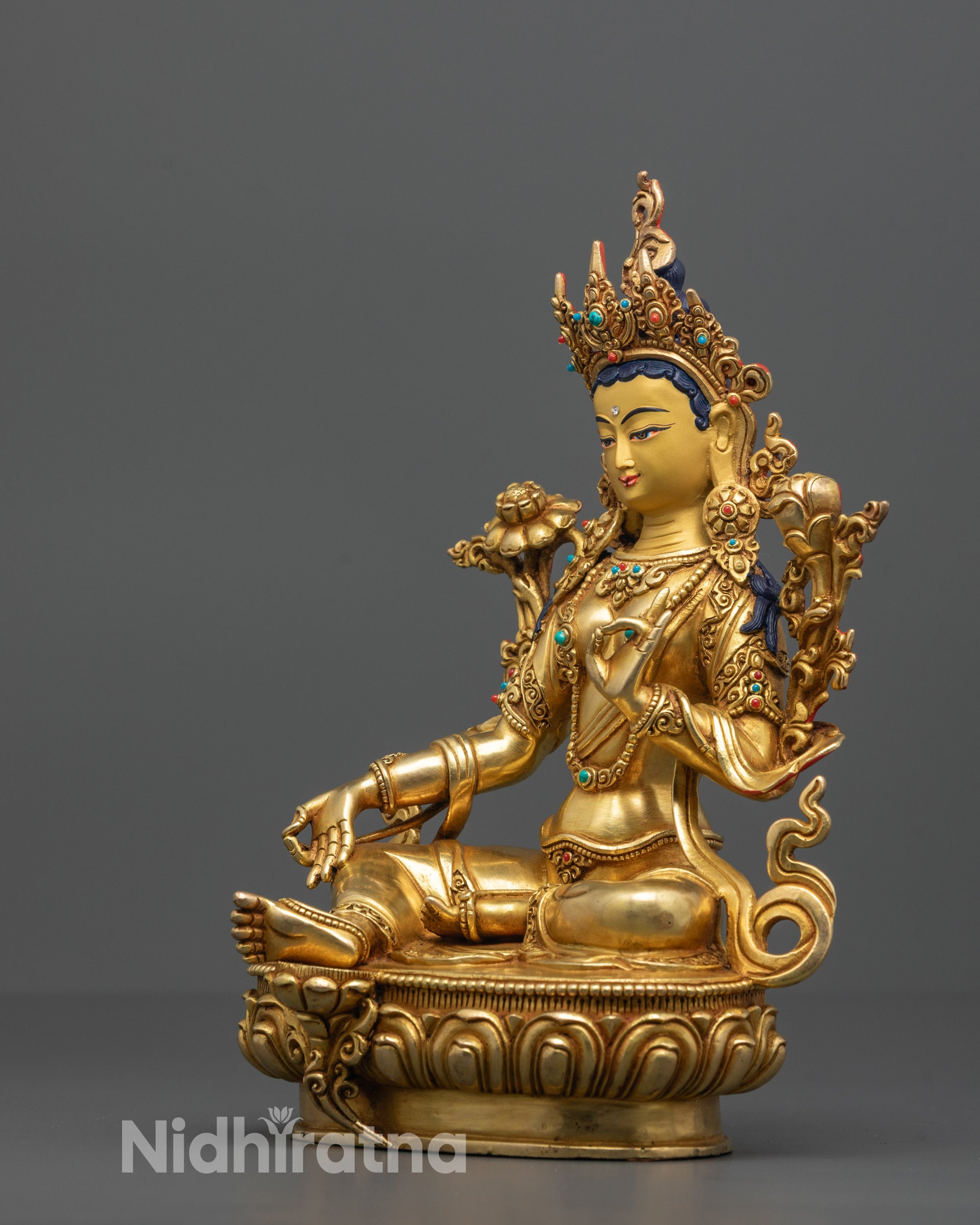 Nepalese Green Tara Statue | Mother of Compassion