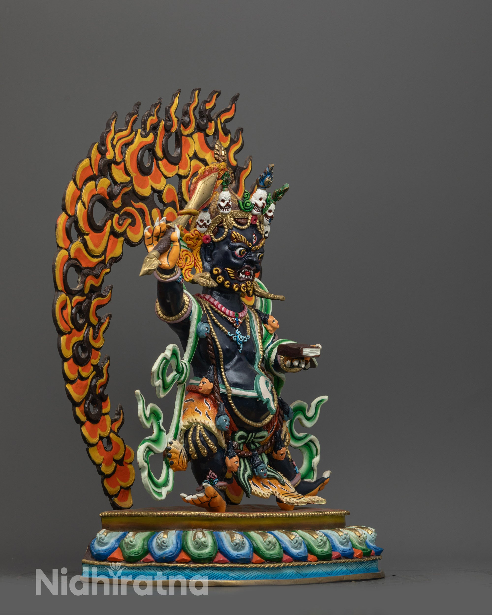 Wrathful Manjushri Sculpture | Lost Wax Cast Buddhist Deity from Nepal