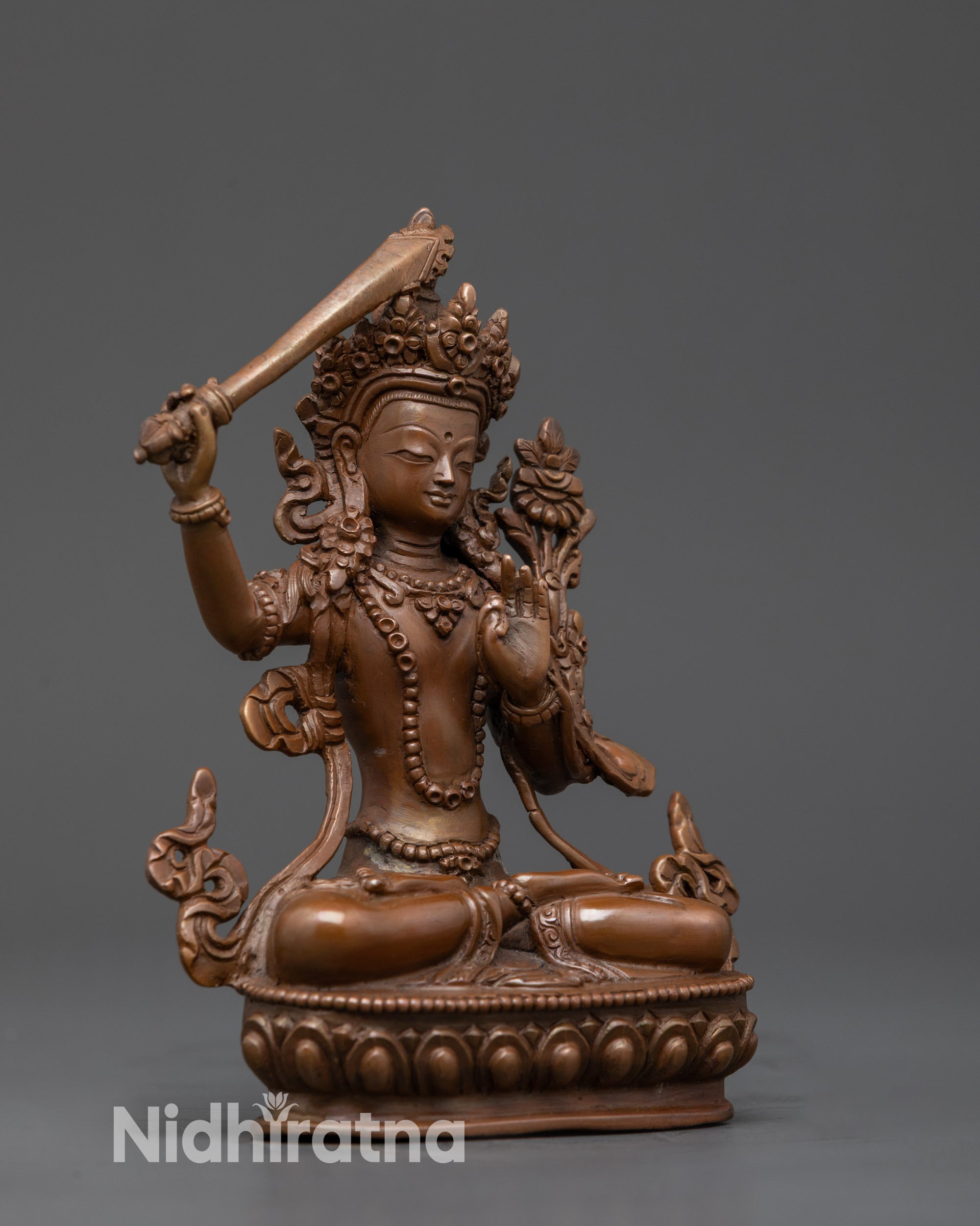 Traditional Oxidized Bodhisattva Statue Set | Tibetan Buddhist Deities