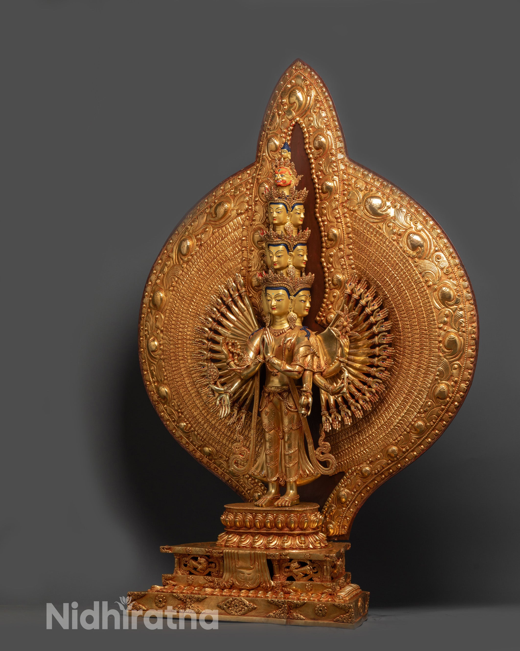 1000-Armed Guan Yin Sculpture | Traditional Nepalese Artwork