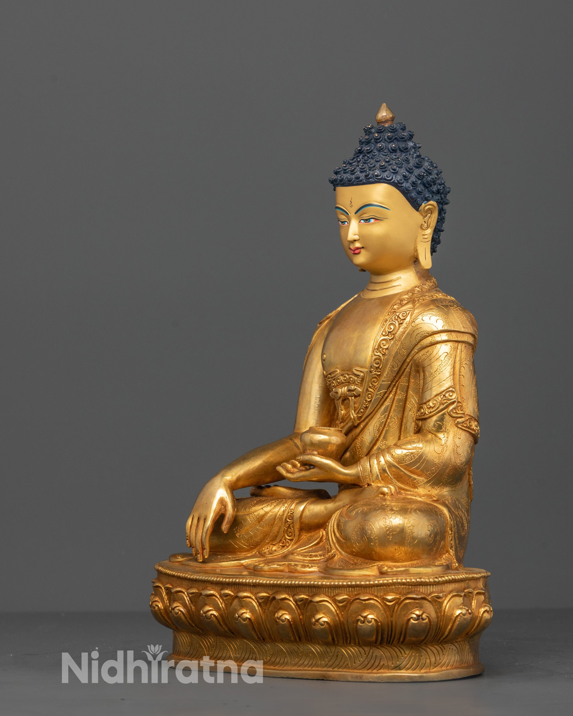 Shakyamuni Buddha Statue | Fire-Gilded Copper Art