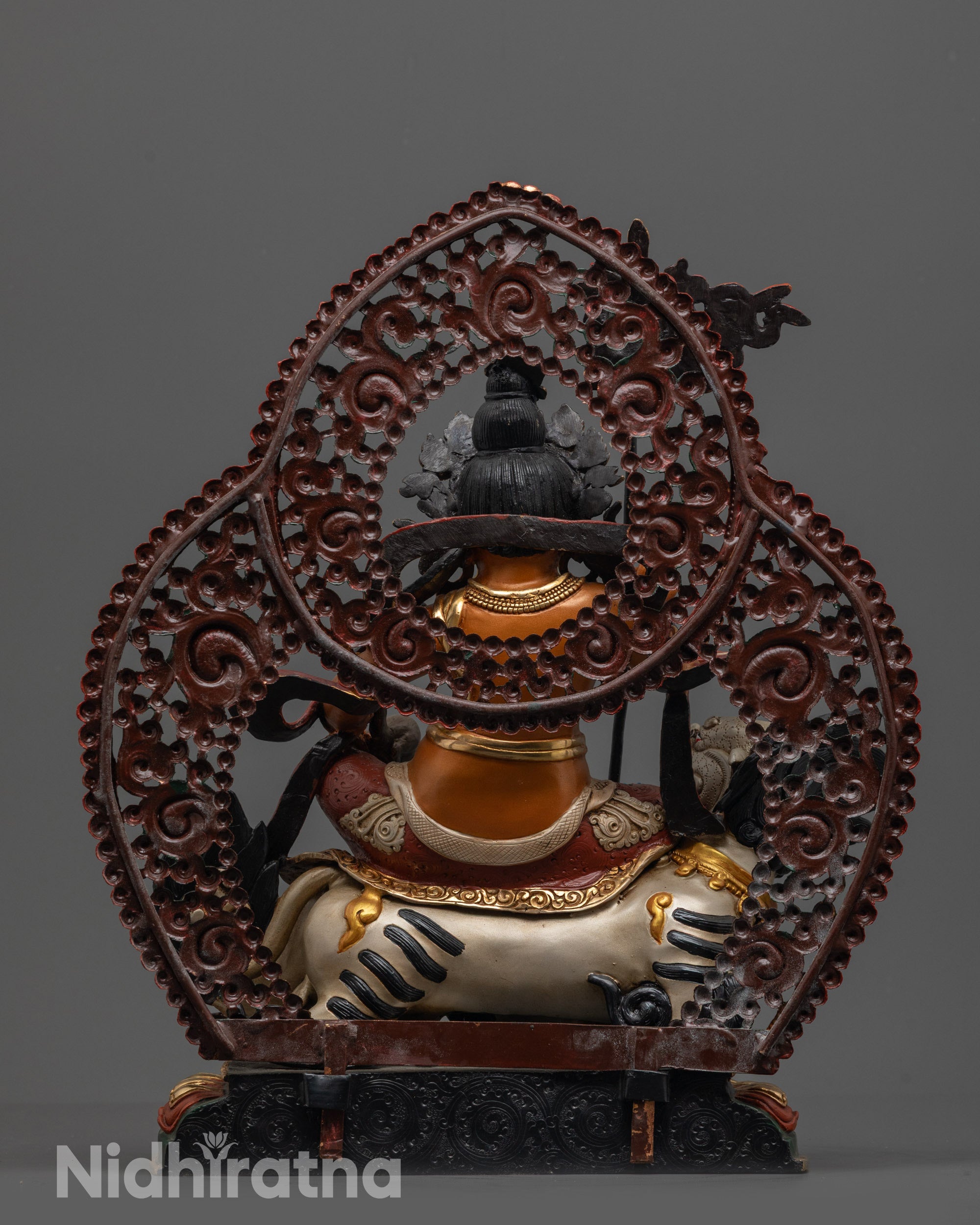Handmade Namtoshe Statue | Colored Buddhist Wealth Deity Sculpture