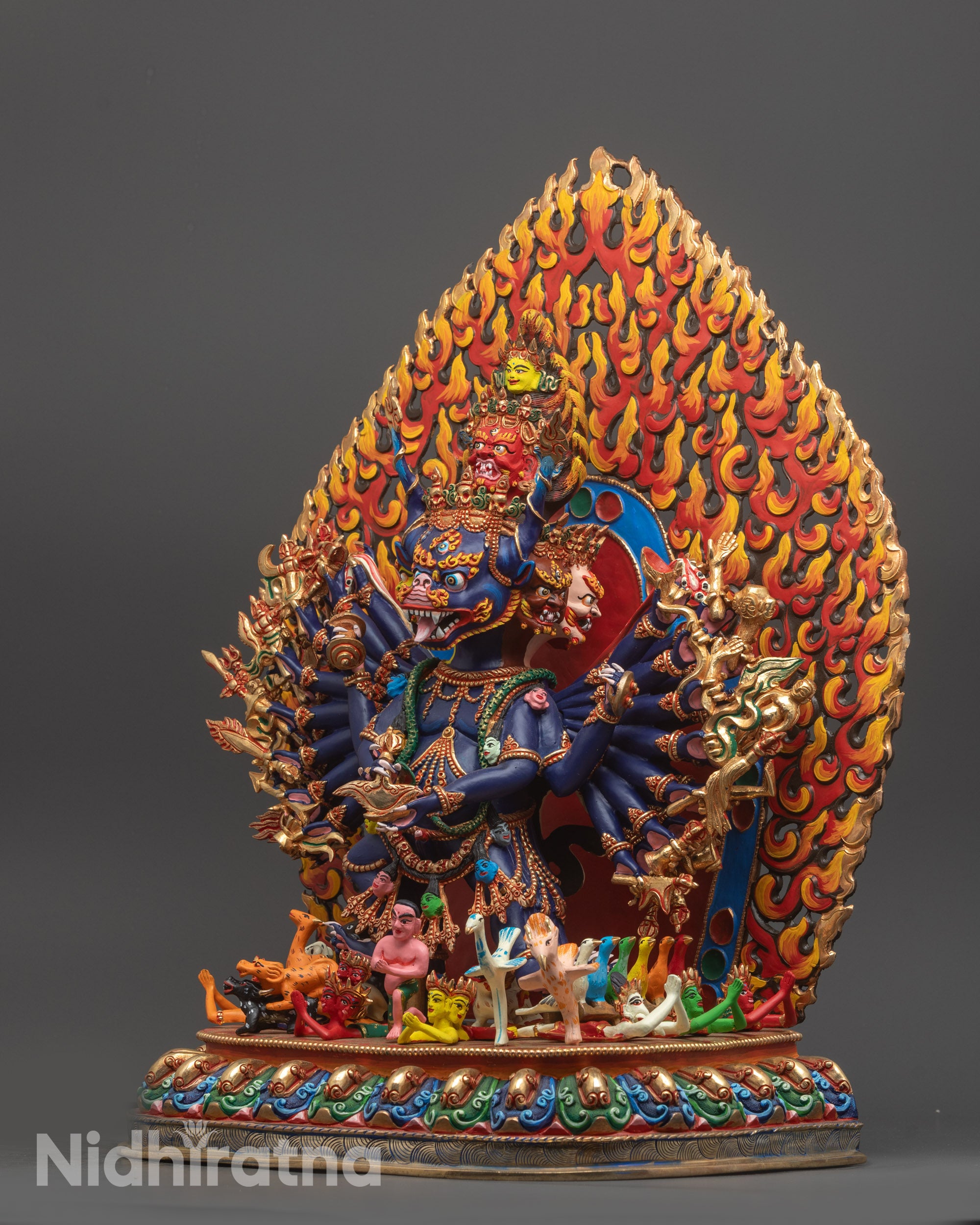 Himalayan Yamantaka Statue | Traditional Nepalese Buddhist Art