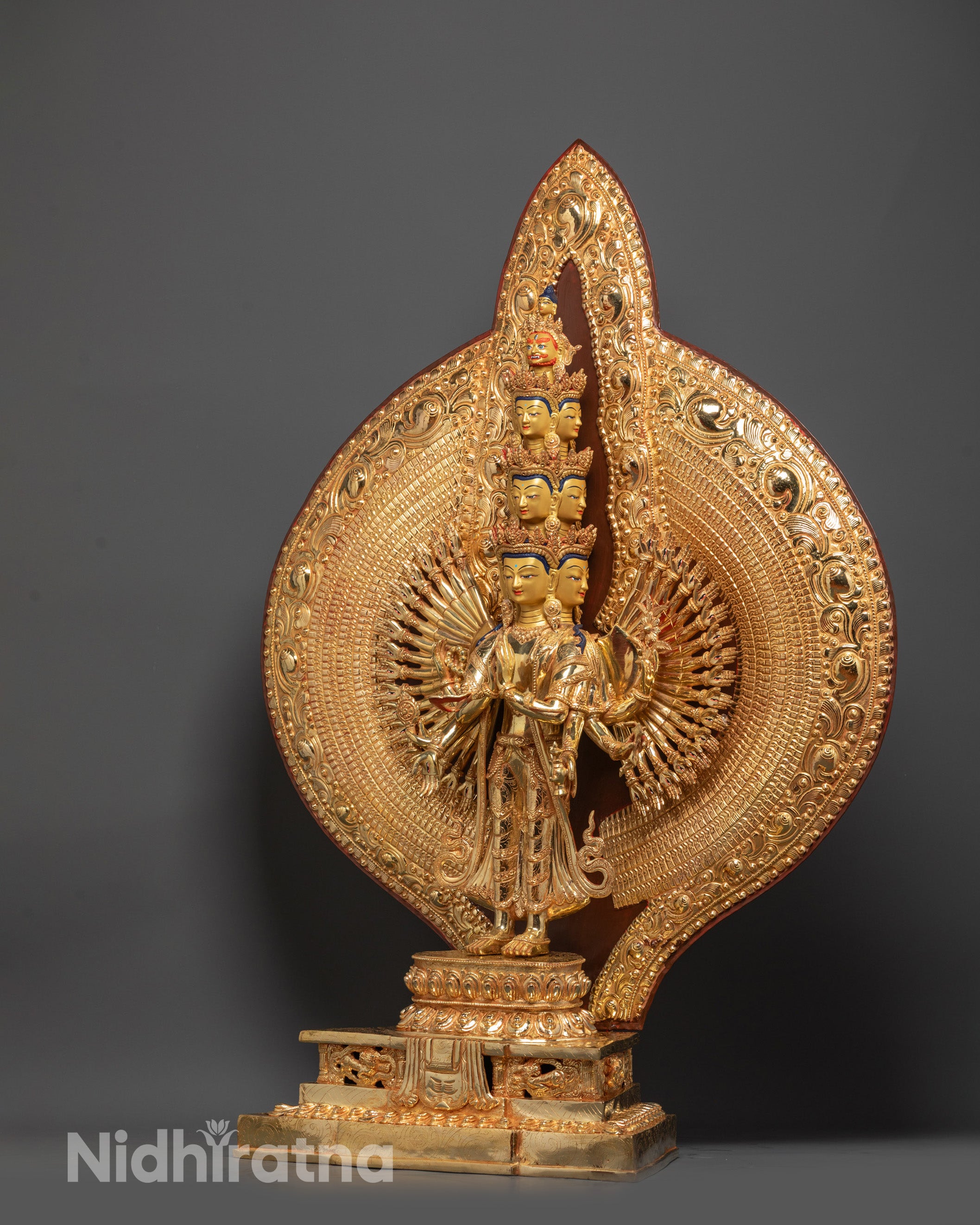 Thousand-Armed Avalokiteshvara Statue | Tibetan Buddhist Sculpture