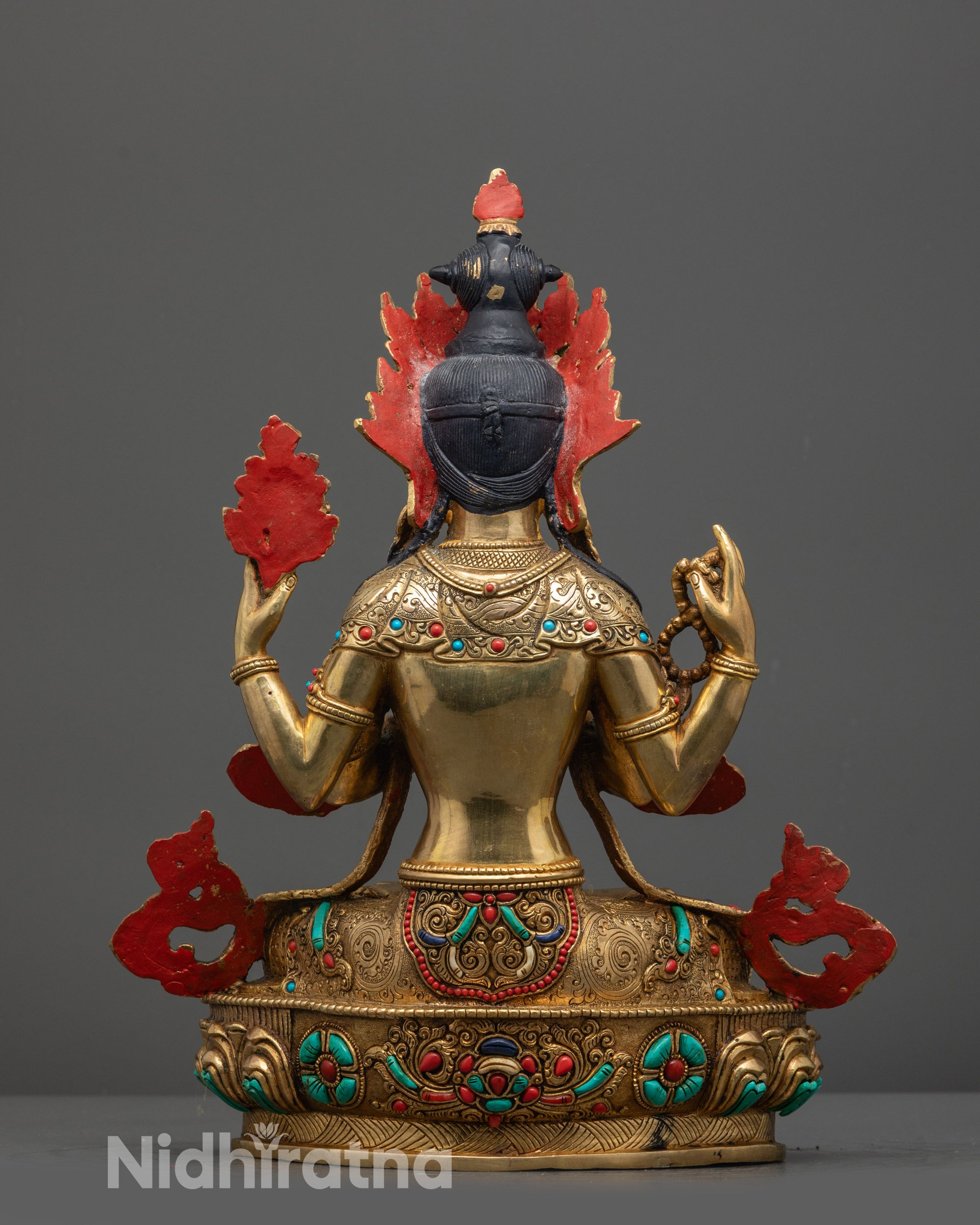 Nepalese Handmade Chenrezig Statue | Divine Compassion & Sacred Decor