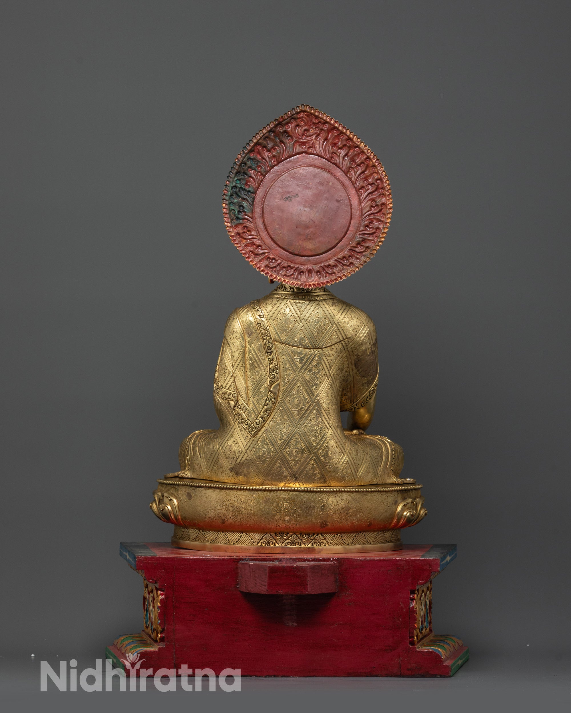 Enthroned Lord Shakyamuni Buddha Statue from Nepal | Spiritual Artwork