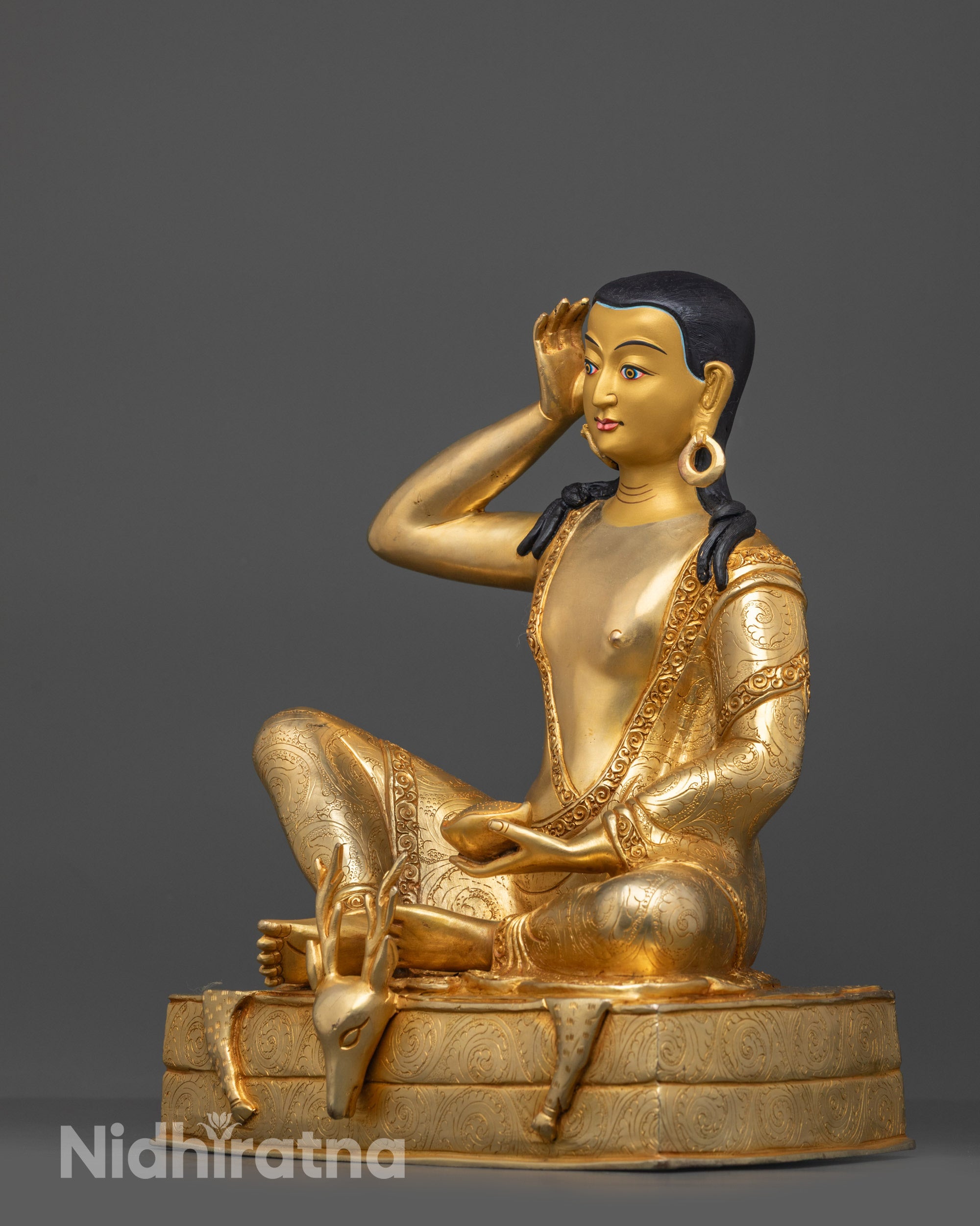 Buddhist Master Milarepa Statue | Handcrafted Himalayan Tibetan Art