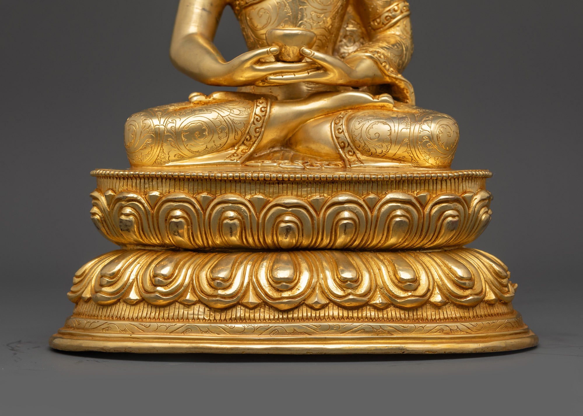 24K Gold Gilded Amitabha Buddha Statue | Nepalese Craftsmanship