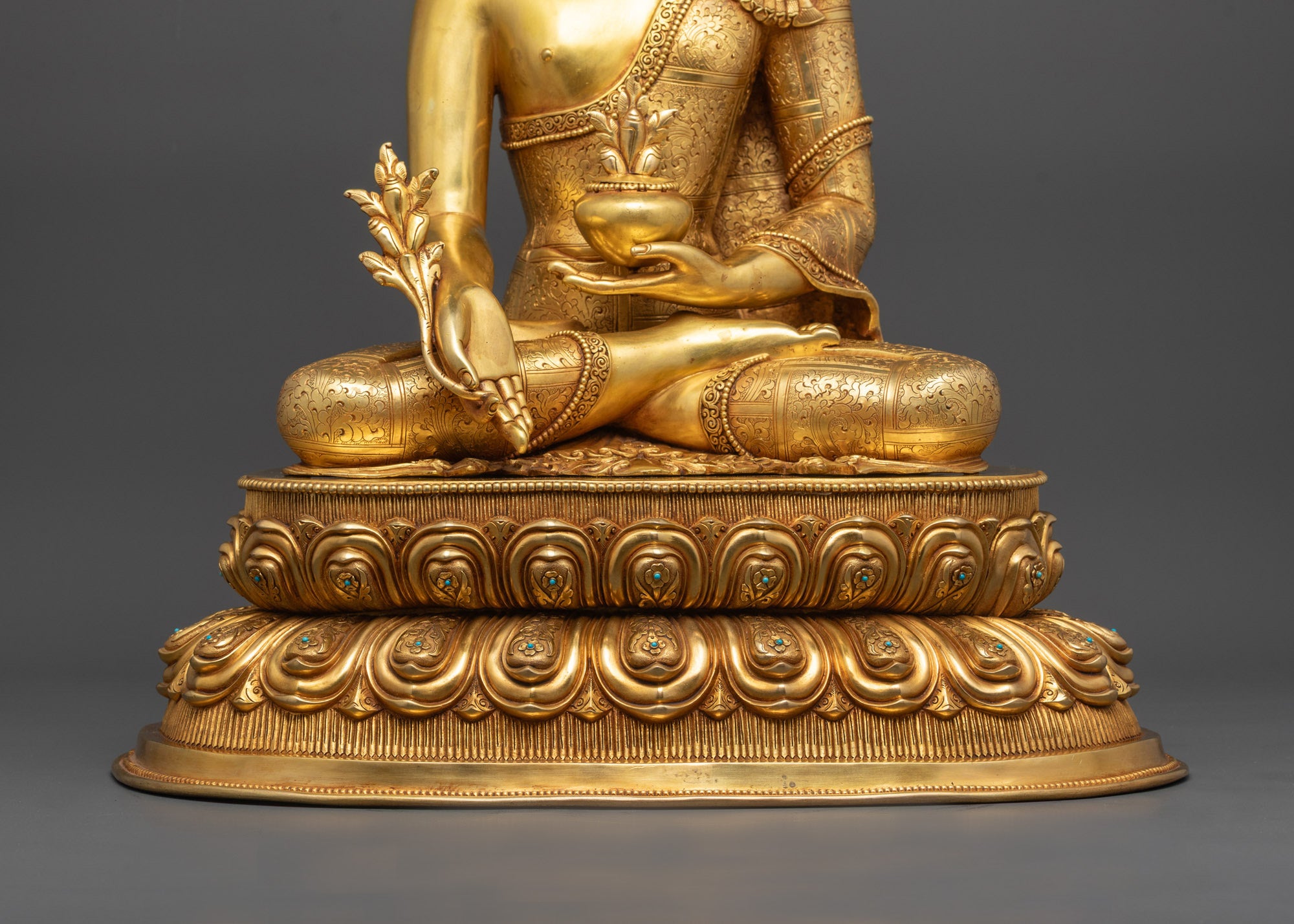 Healing Bhaisajyaguru Buddha Statue | Traditional Nepalese Handcraft