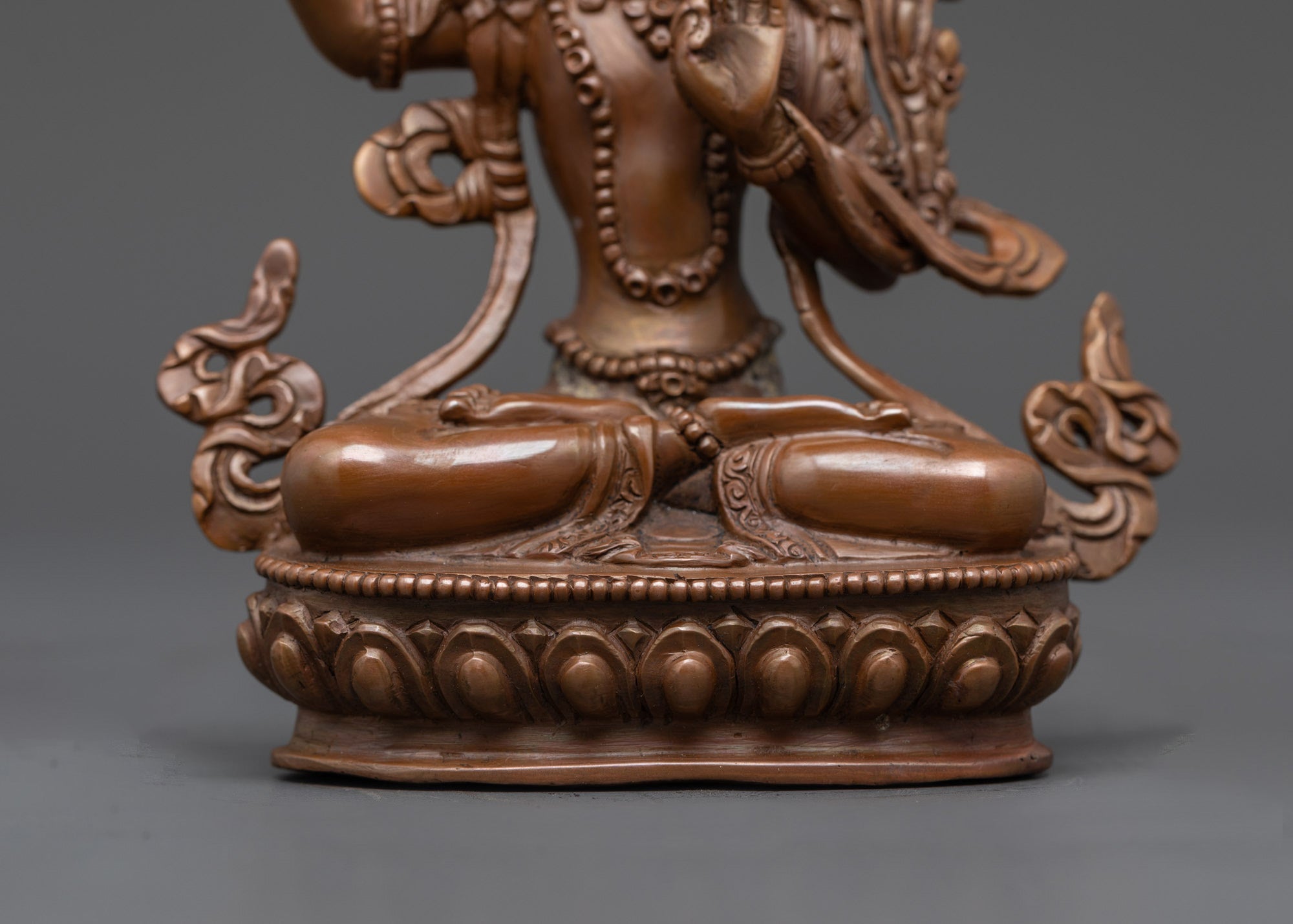 Traditional Oxidized Bodhisattva Statue Set | Tibetan Buddhist Deities