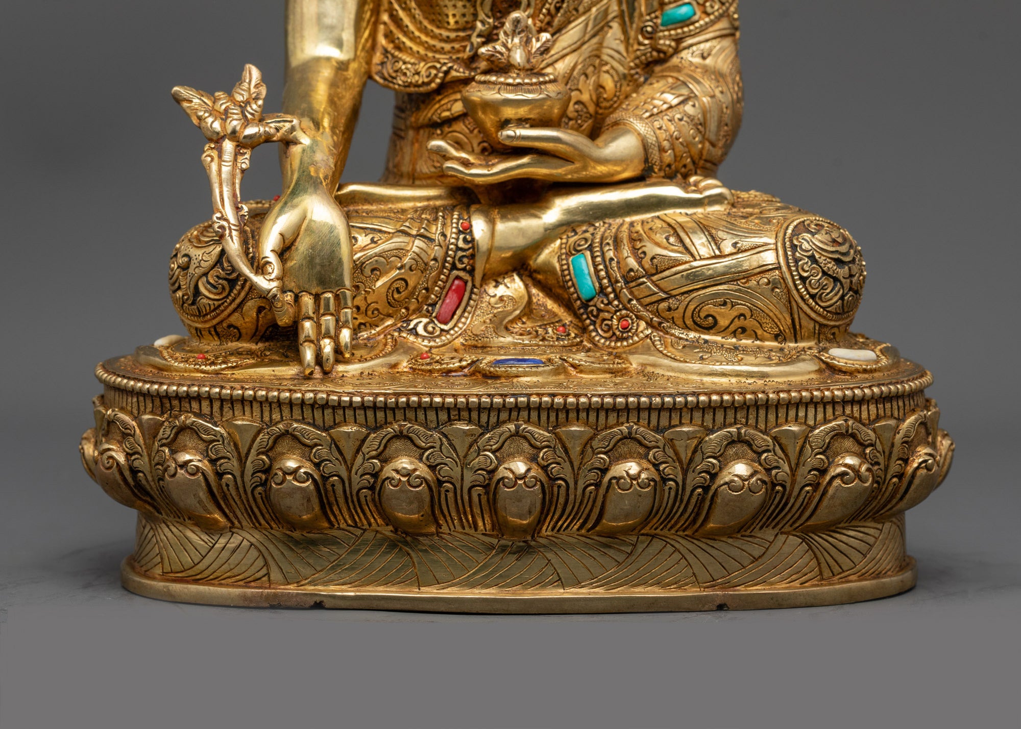 Detailed Medicine Buddha Sculpture | Exquisite Healing Statue for Altar