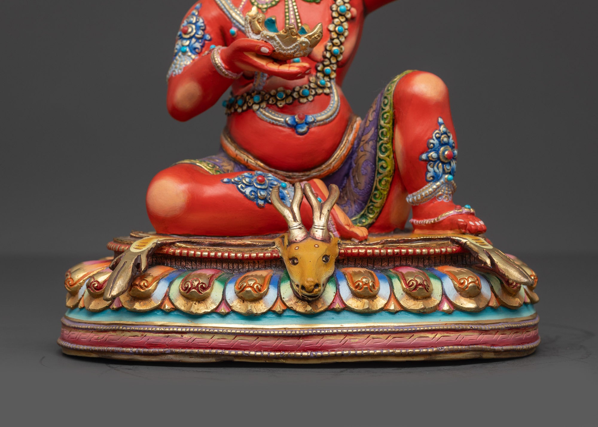 Red Hued Virupa Statue | Spiritual Sculpture for Spiritual Altars
