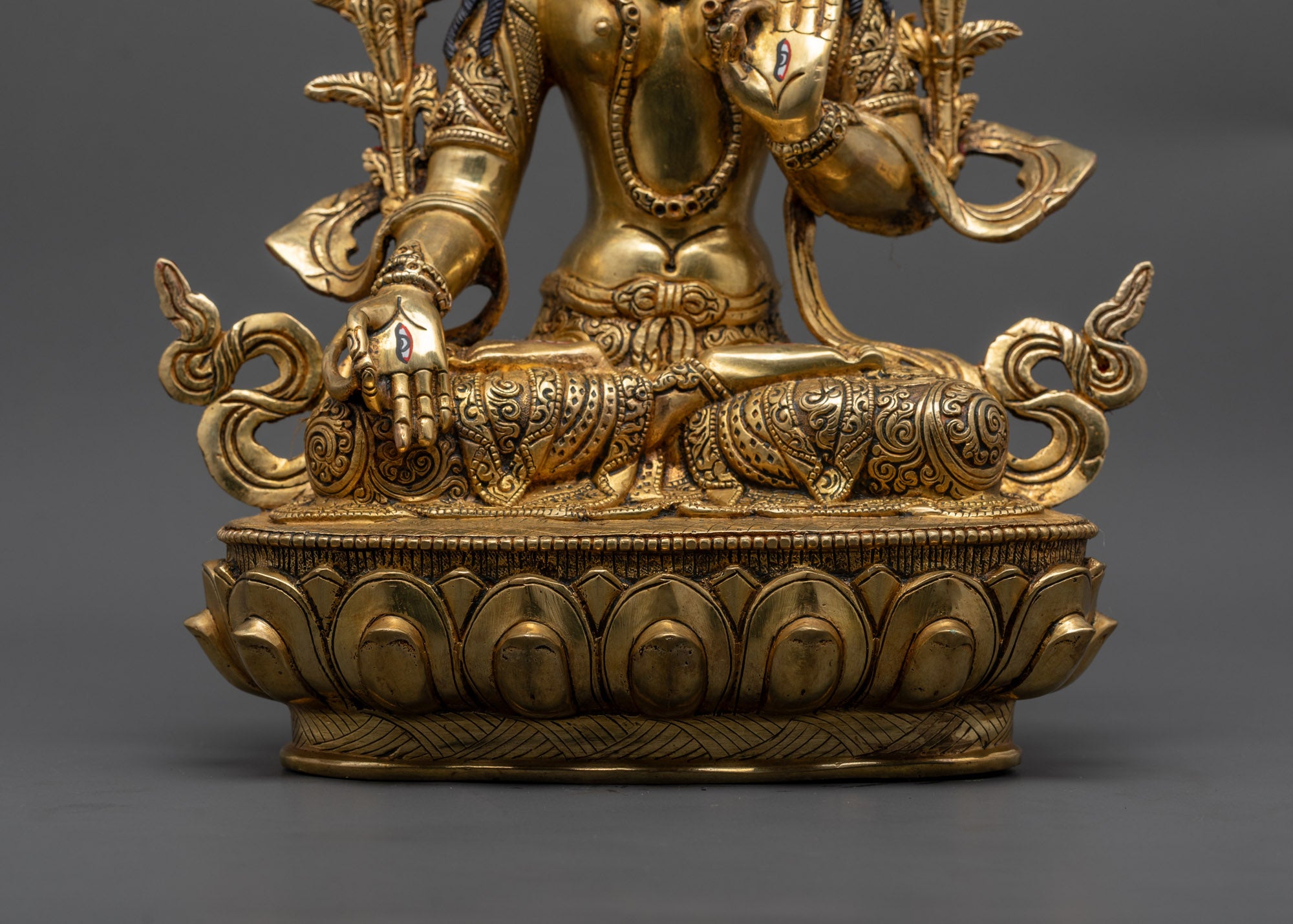 Nepalese White Tara Sculpture | Peaceful Buddhist Goddess Figure