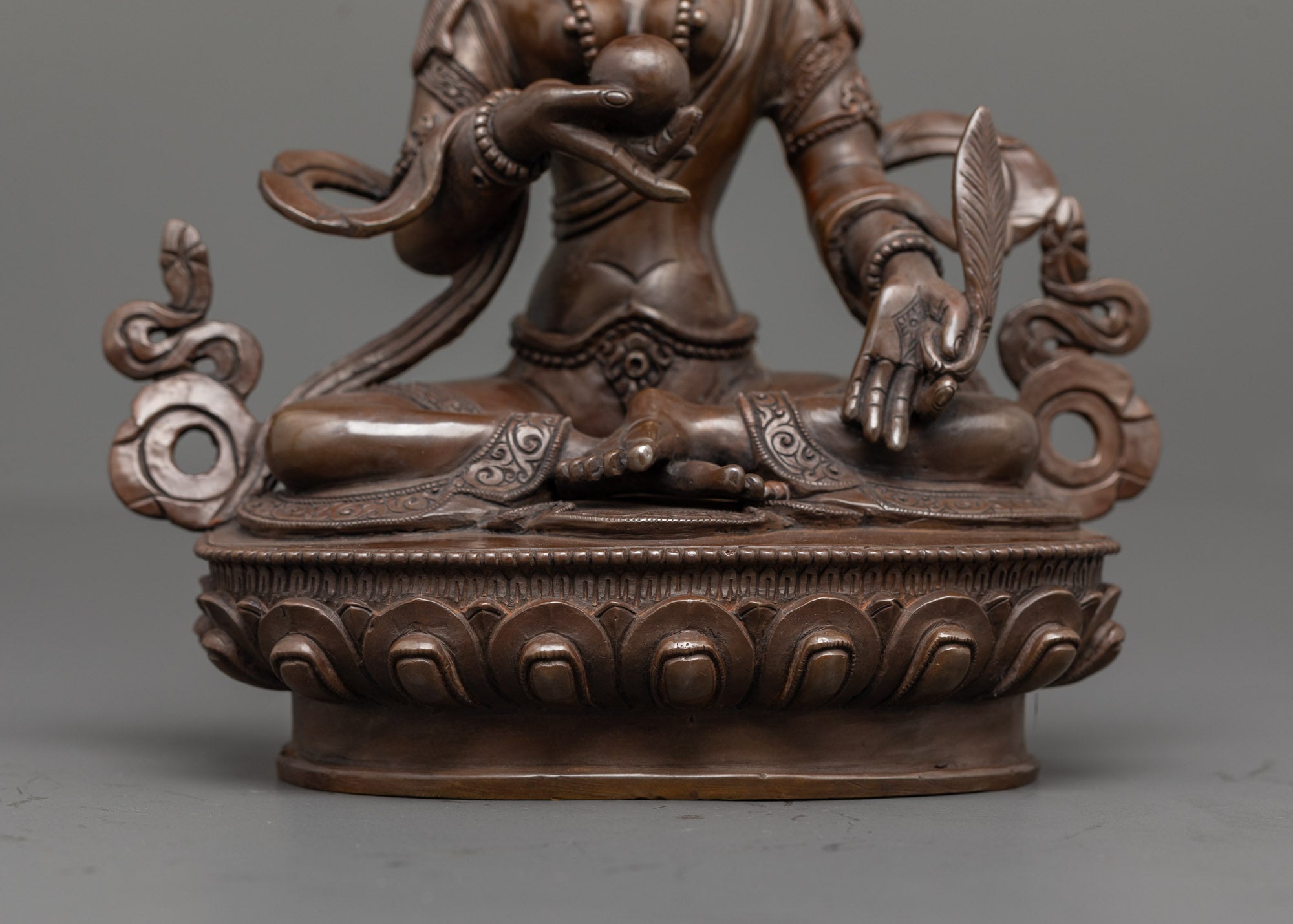 Oxidized Bodhisattva Ksitigarbha Statue | Nepalese Buddhist Art