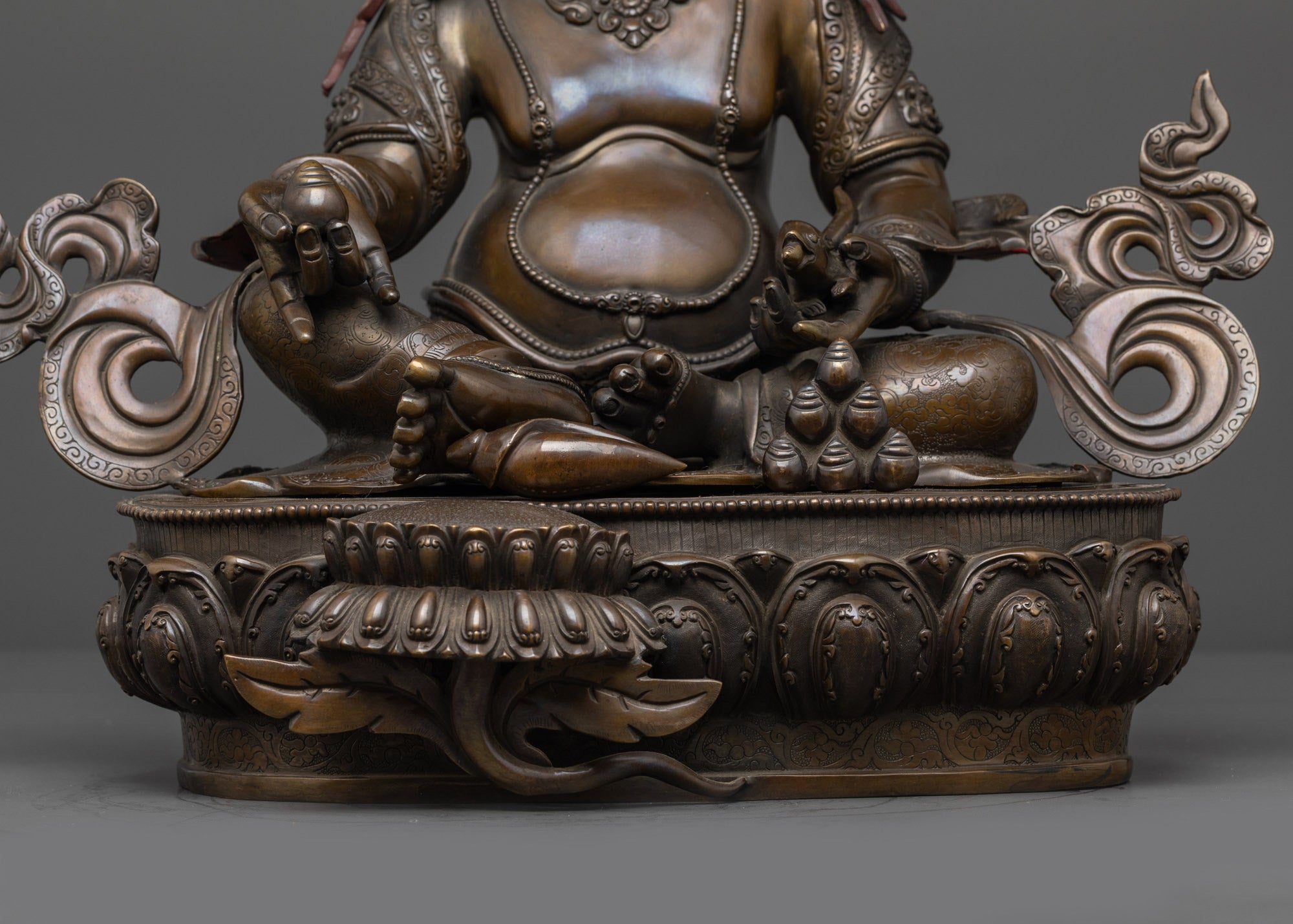 Handcrafted Oxidized Dzambhala Statue | Traditional Tibetan Art