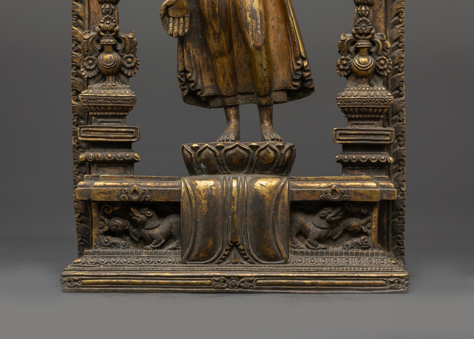 Antique Standing Shakyamuni Buddha Sculpture | Timeless Devotion