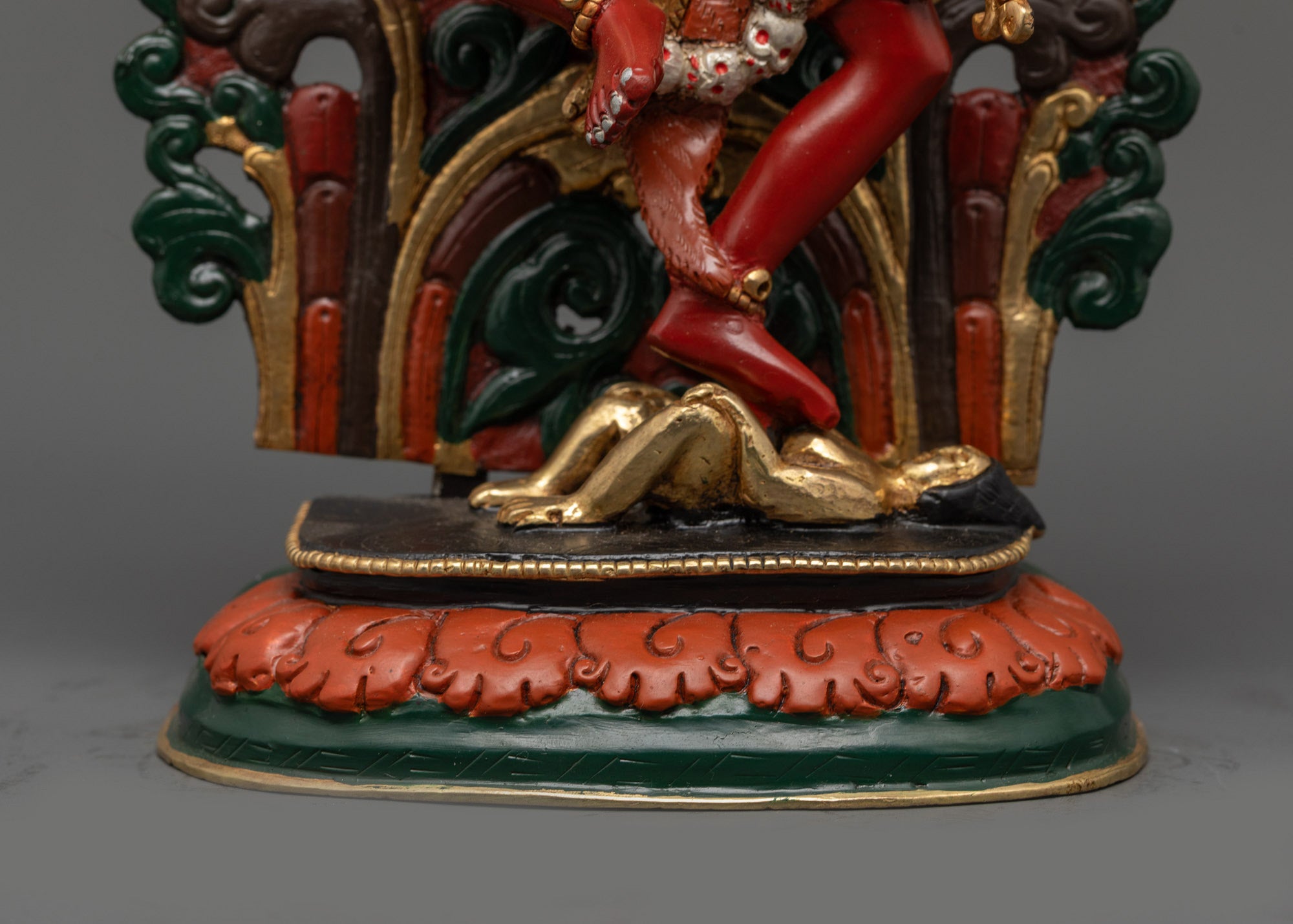 Traditionally Crafted Red Colored Kurukulla Statue For Sale