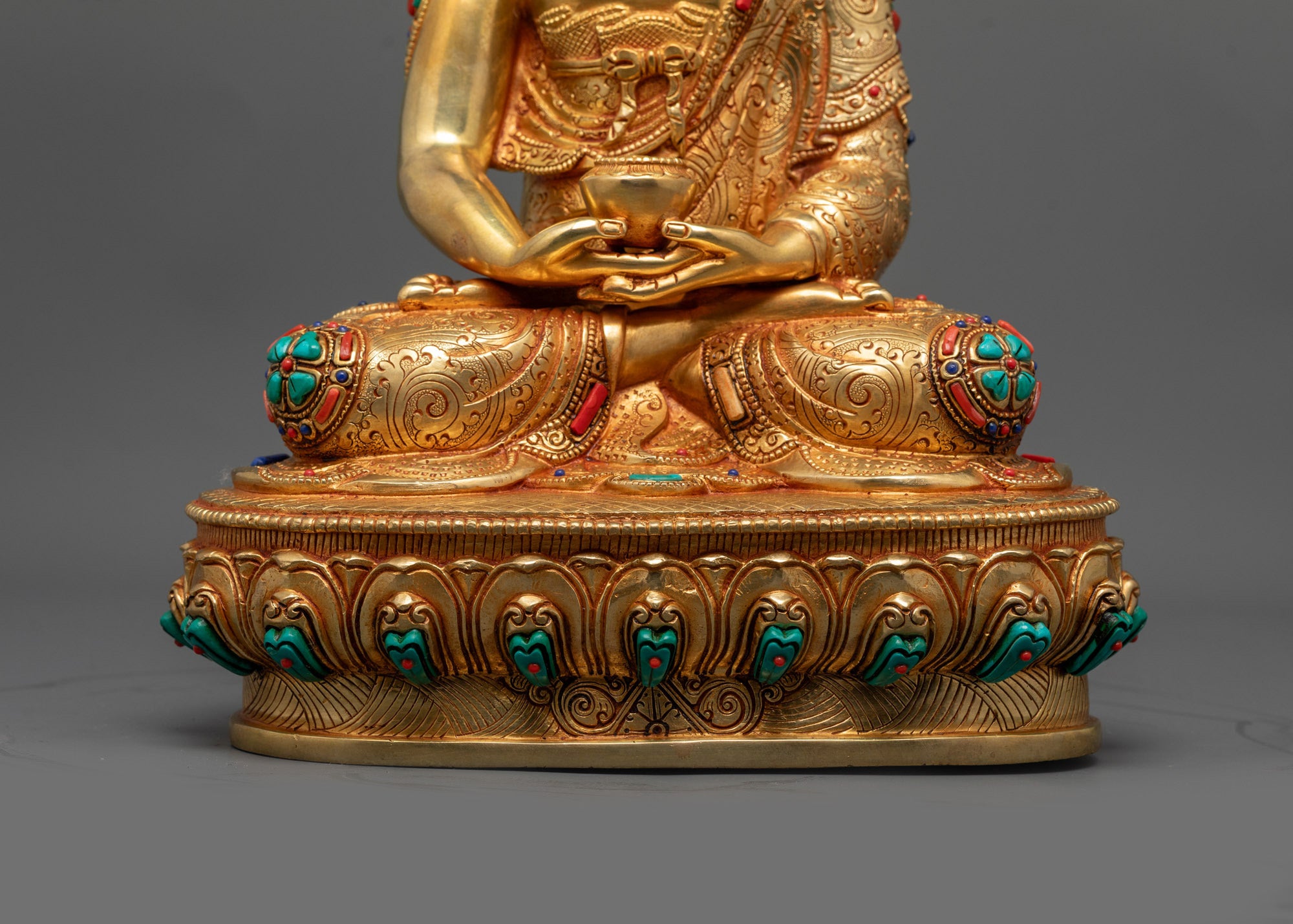 Amida Nyorai Statue | Traditional Nepalese Lost-Wax Buddhist Sculpture