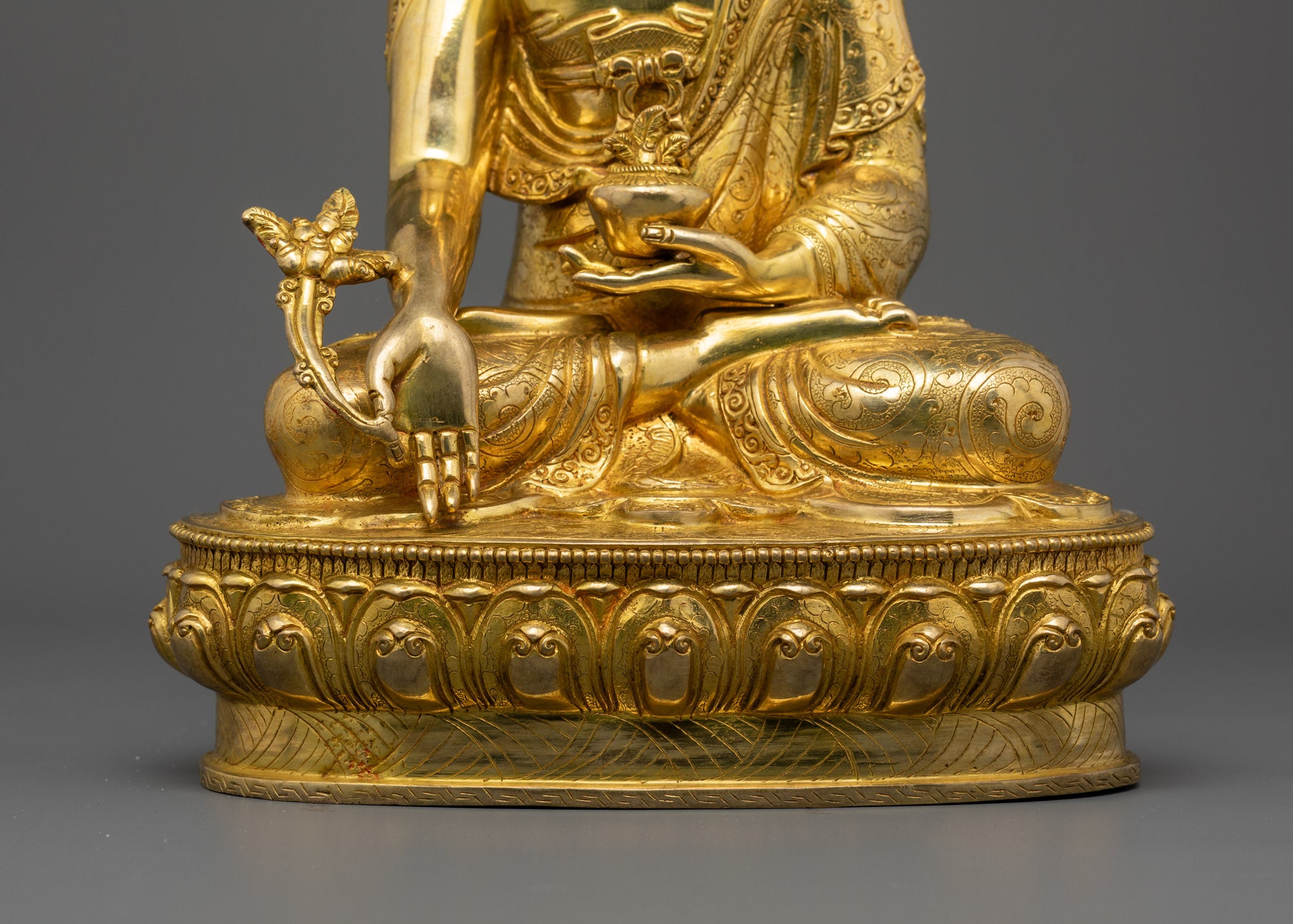 Medicine Buddha Statue | Traditional Tibetan Buddhist Sculpture