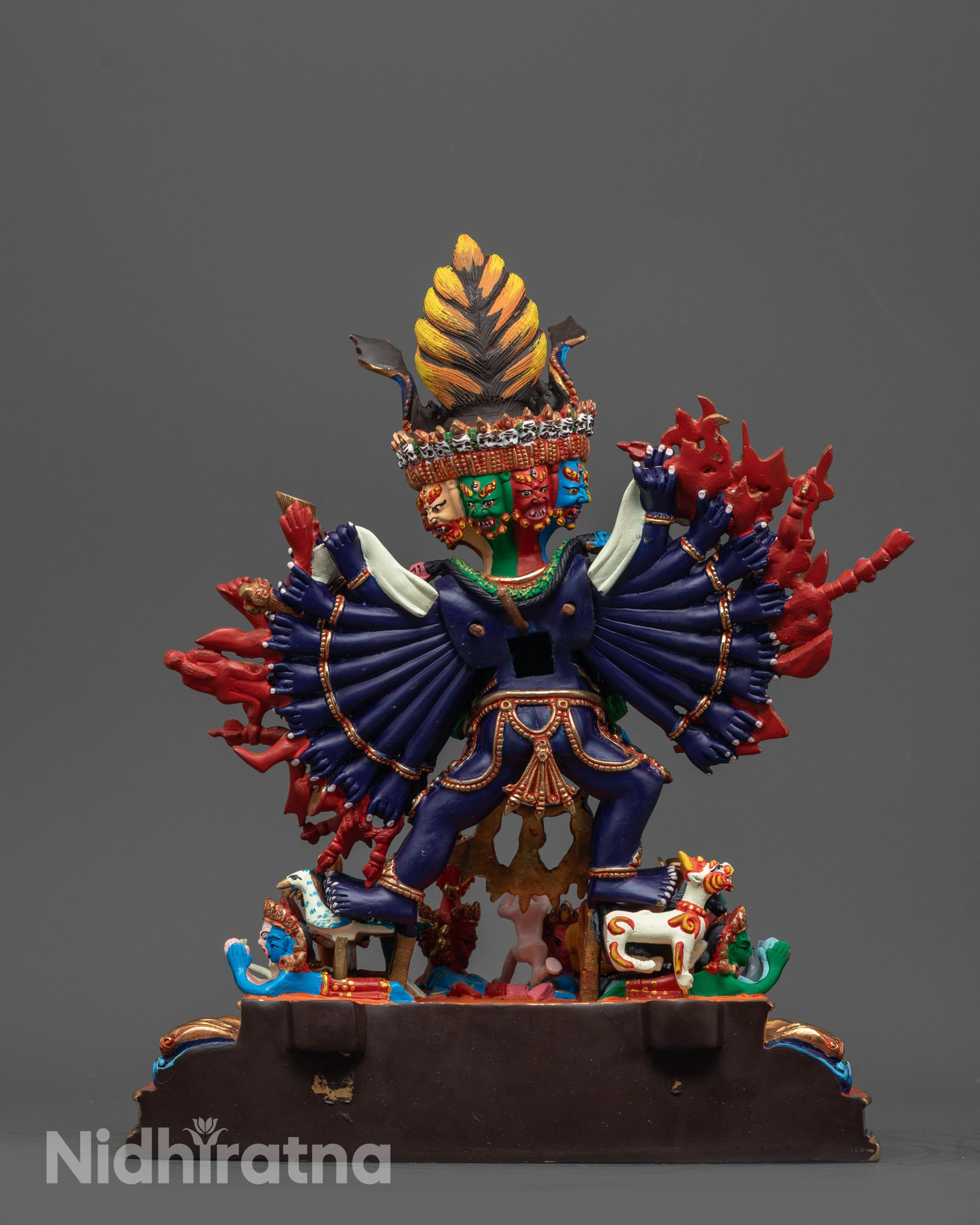 Nepalese Yamantaka Statue | Authentic Buddhist Protector