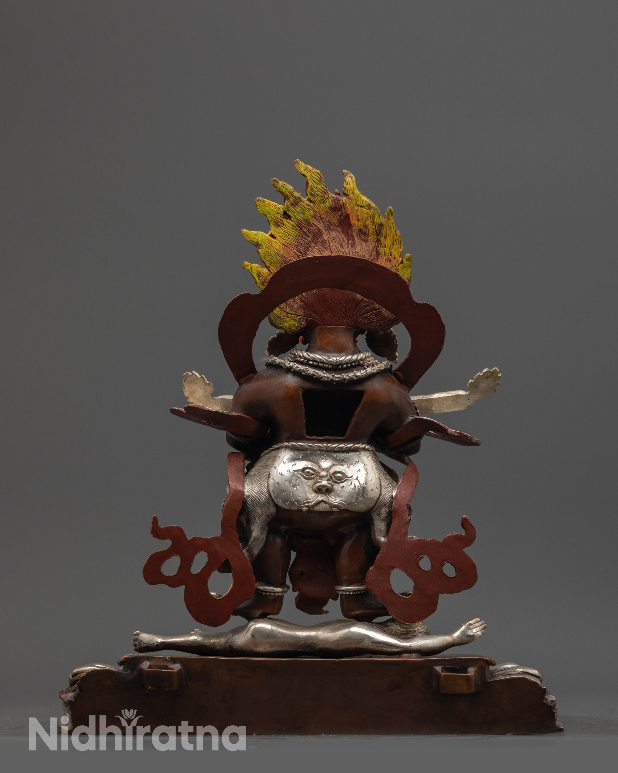 Fierce Shakya Mahakala Statue | Authentic Hand-Carved Dharma Protector