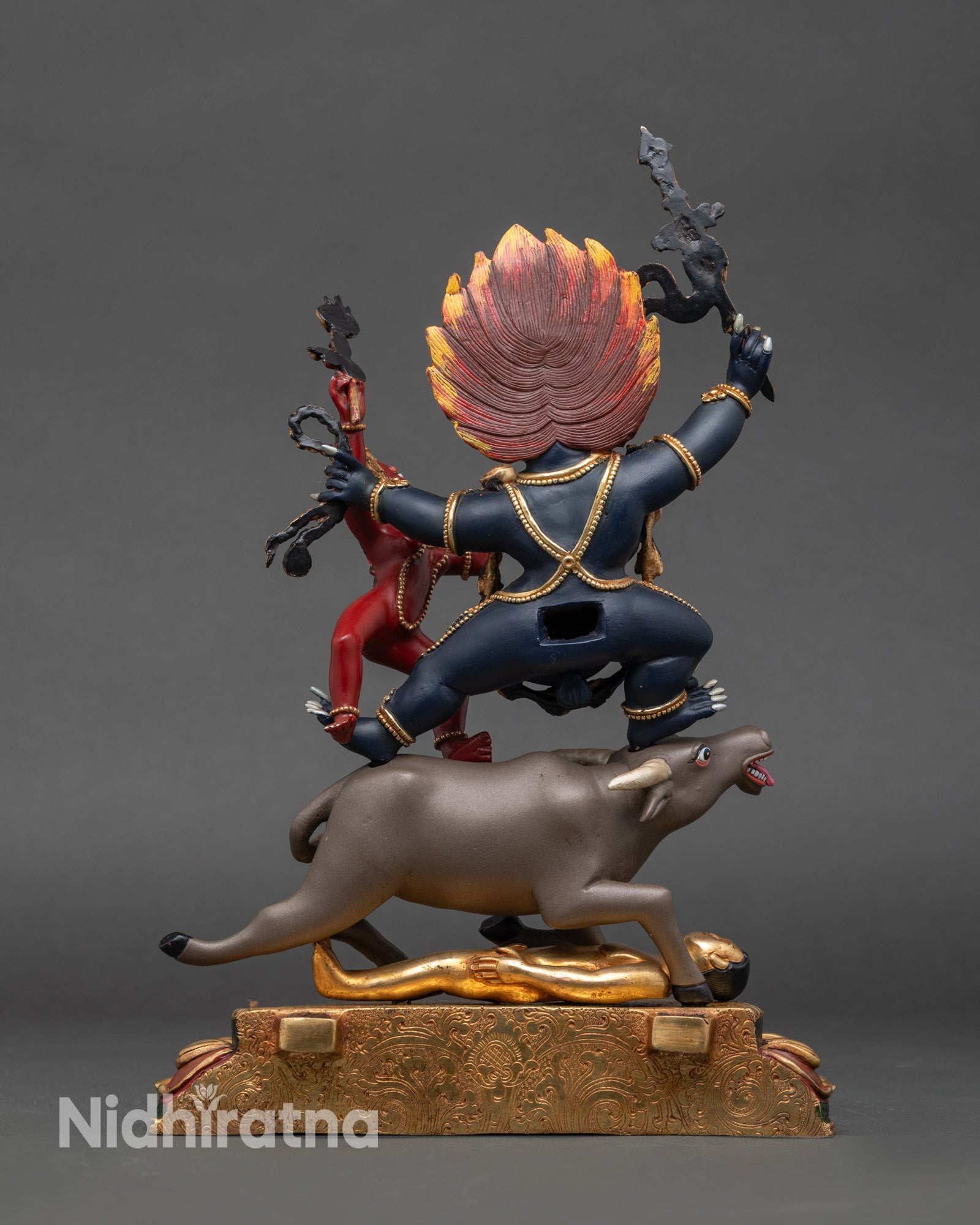 Authentic Yamantaka Statue | Sacred Himalayan Buddhist Artwork