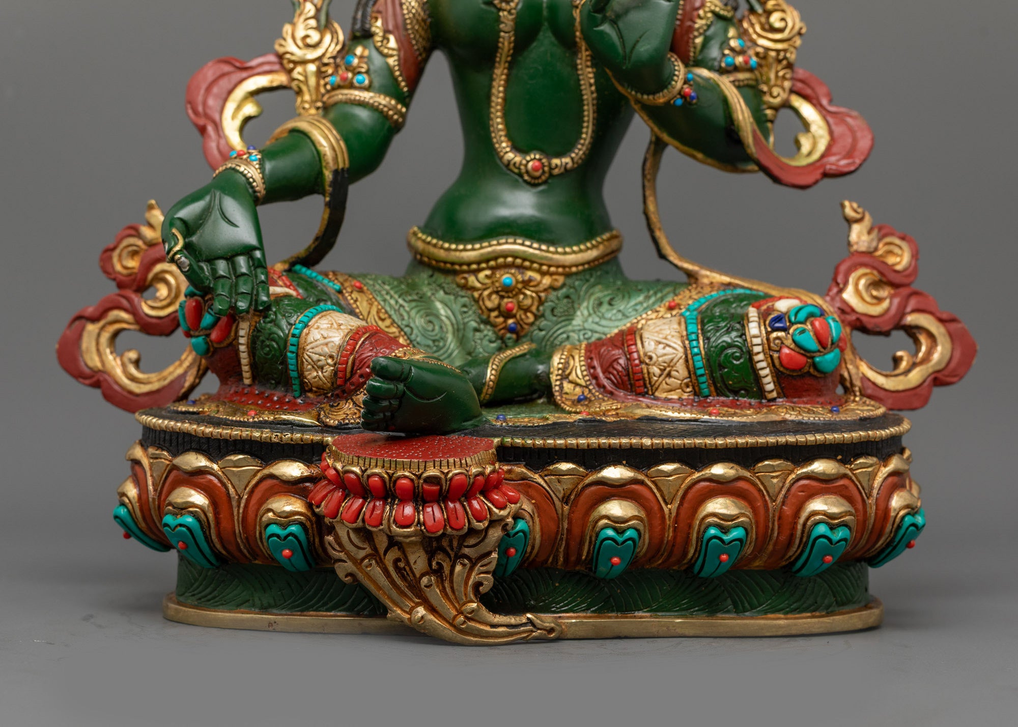 Premium Green Colored Green Tara Statue | Himalayan Artwork