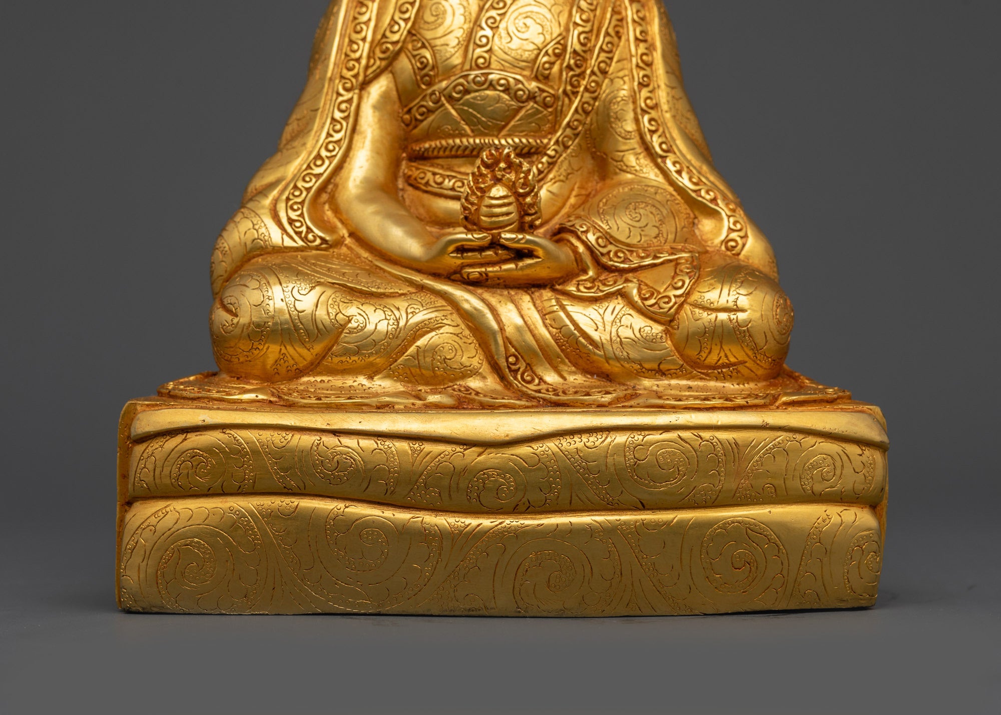 Buddhist Master Marpha Set | 24K Gold-Gilded Statues from Nepal