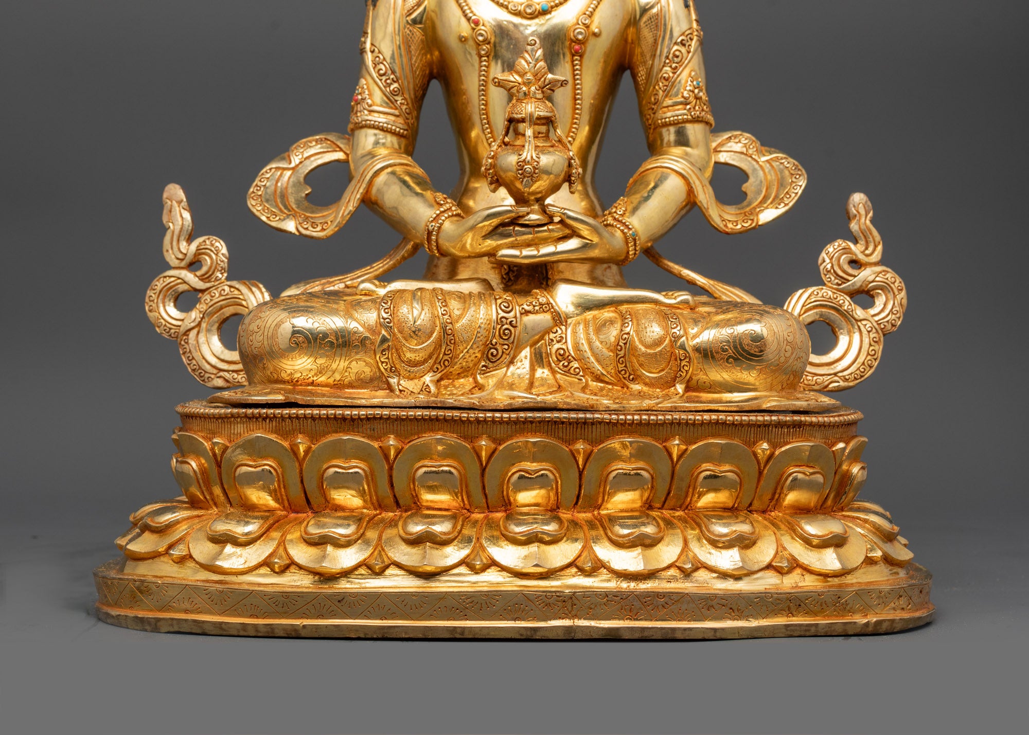 Traditional Tibetan Amitayus Statue | Handcrafted Buddhist Art