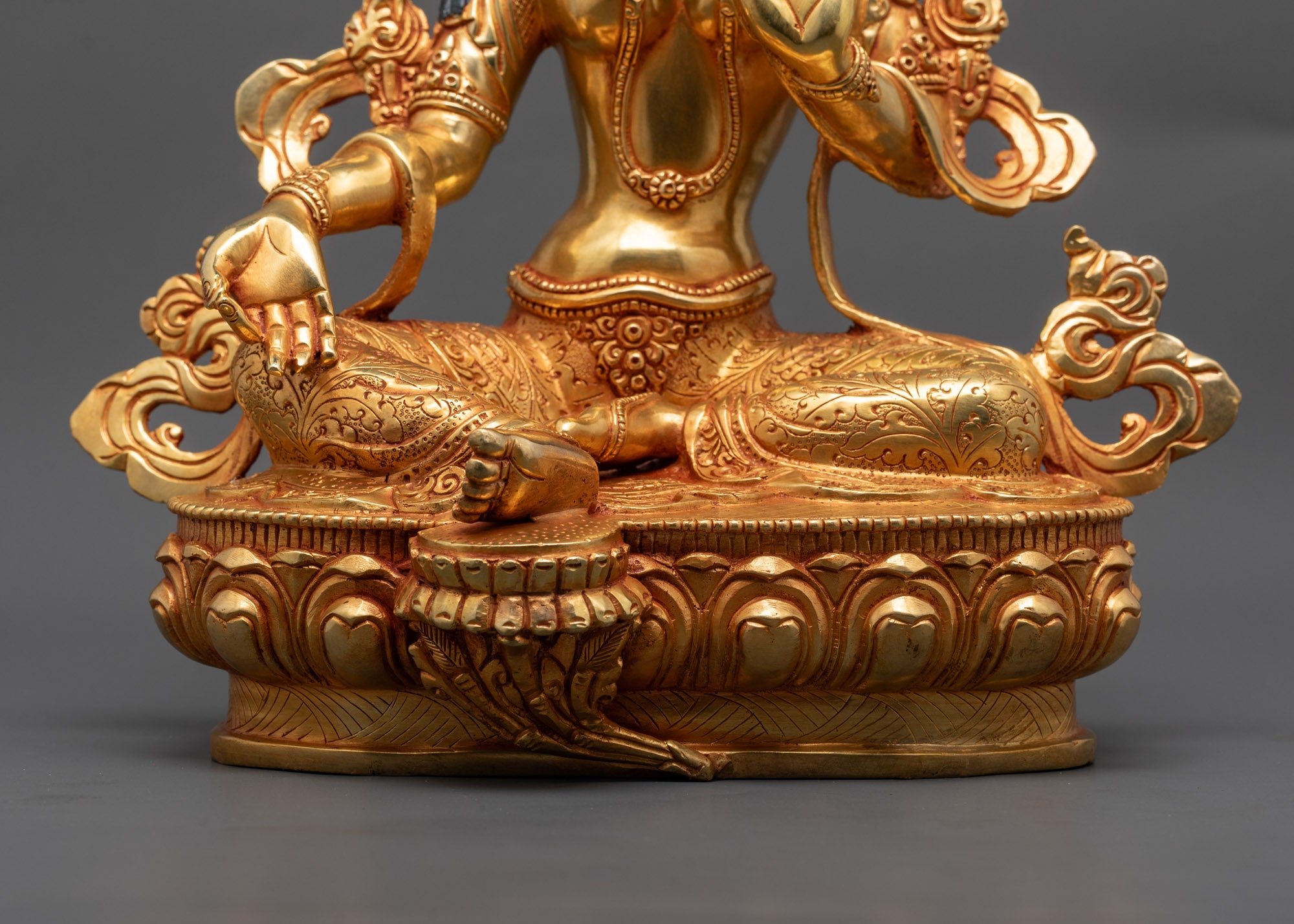Nepalese Mother Tara Statue | 24K Gold Fire-Gilded Buddhist Sculpture