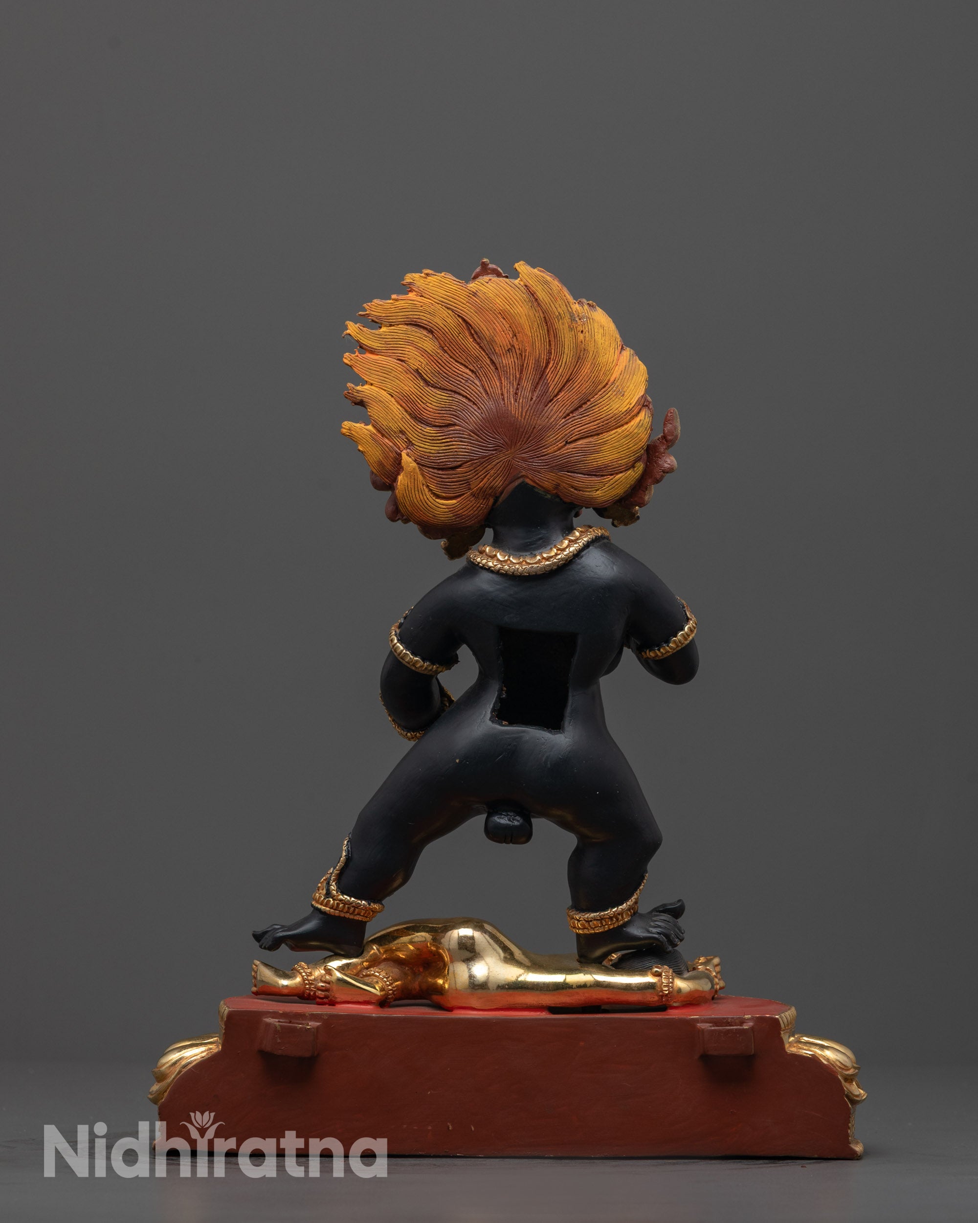 Black Dzambhala Statue | Buddhist Wealth God Statue for Fortune