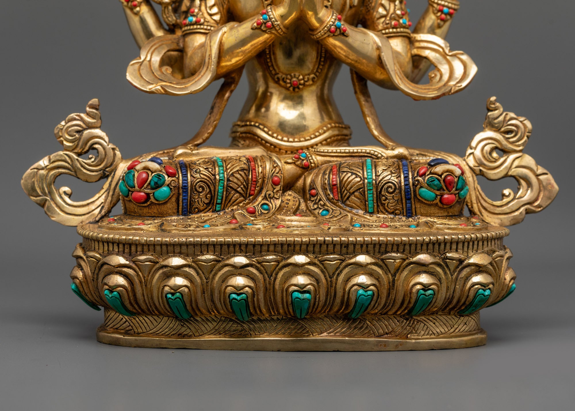 Nepalese Handmade Chenrezig Statue | Divine Compassion & Sacred Decor