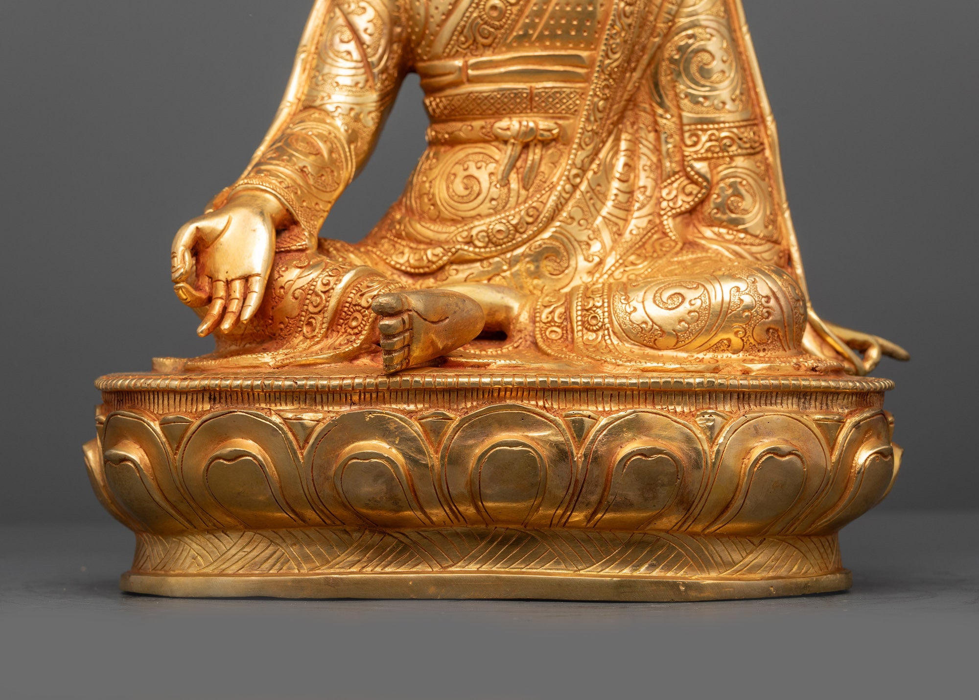 Handcrafted Buddhist Masters Statue Set | Traditional Himalayan Art