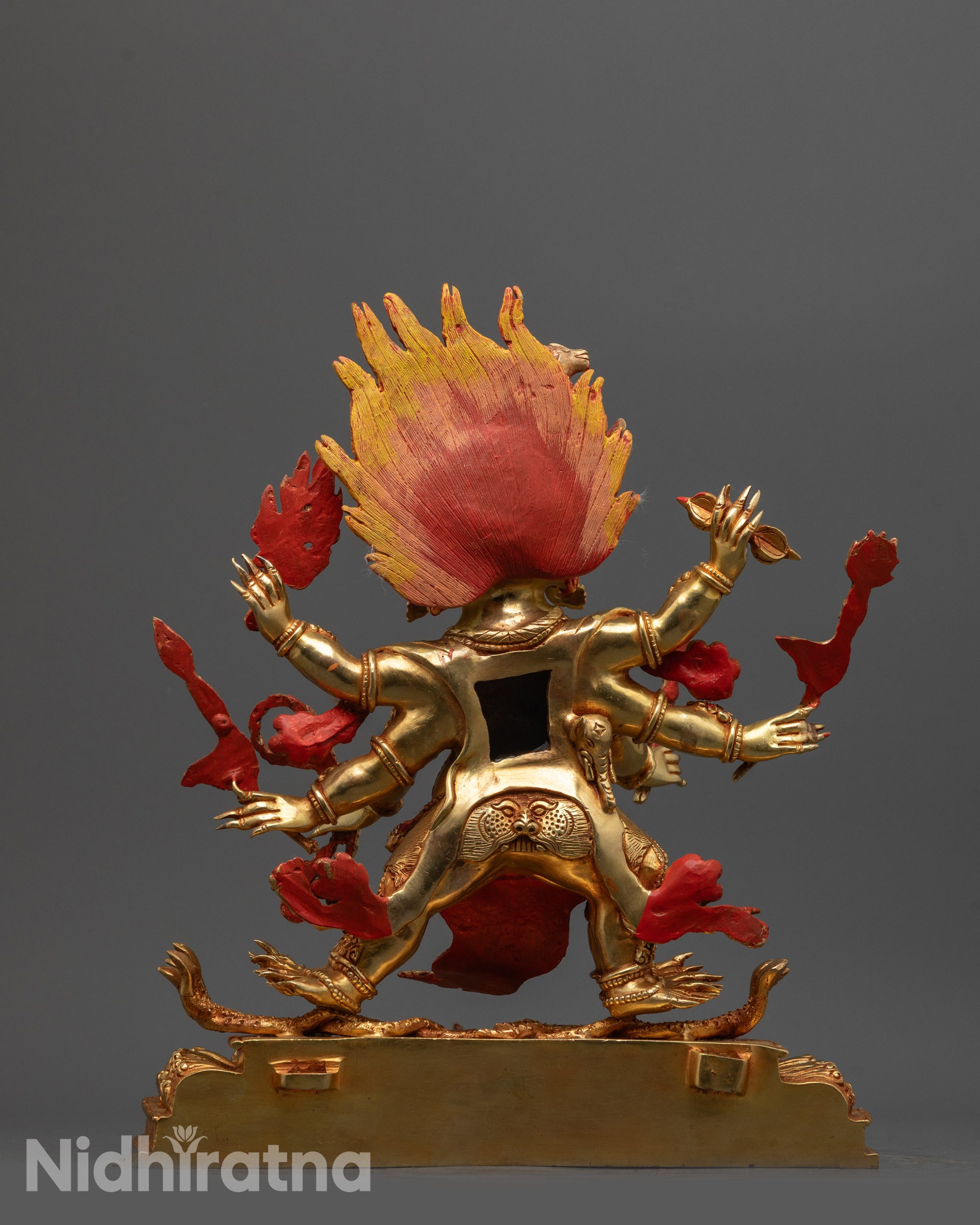 Wrathful Dharmapala Statue | Artisan-Crafted Himalayan Spiritual Art