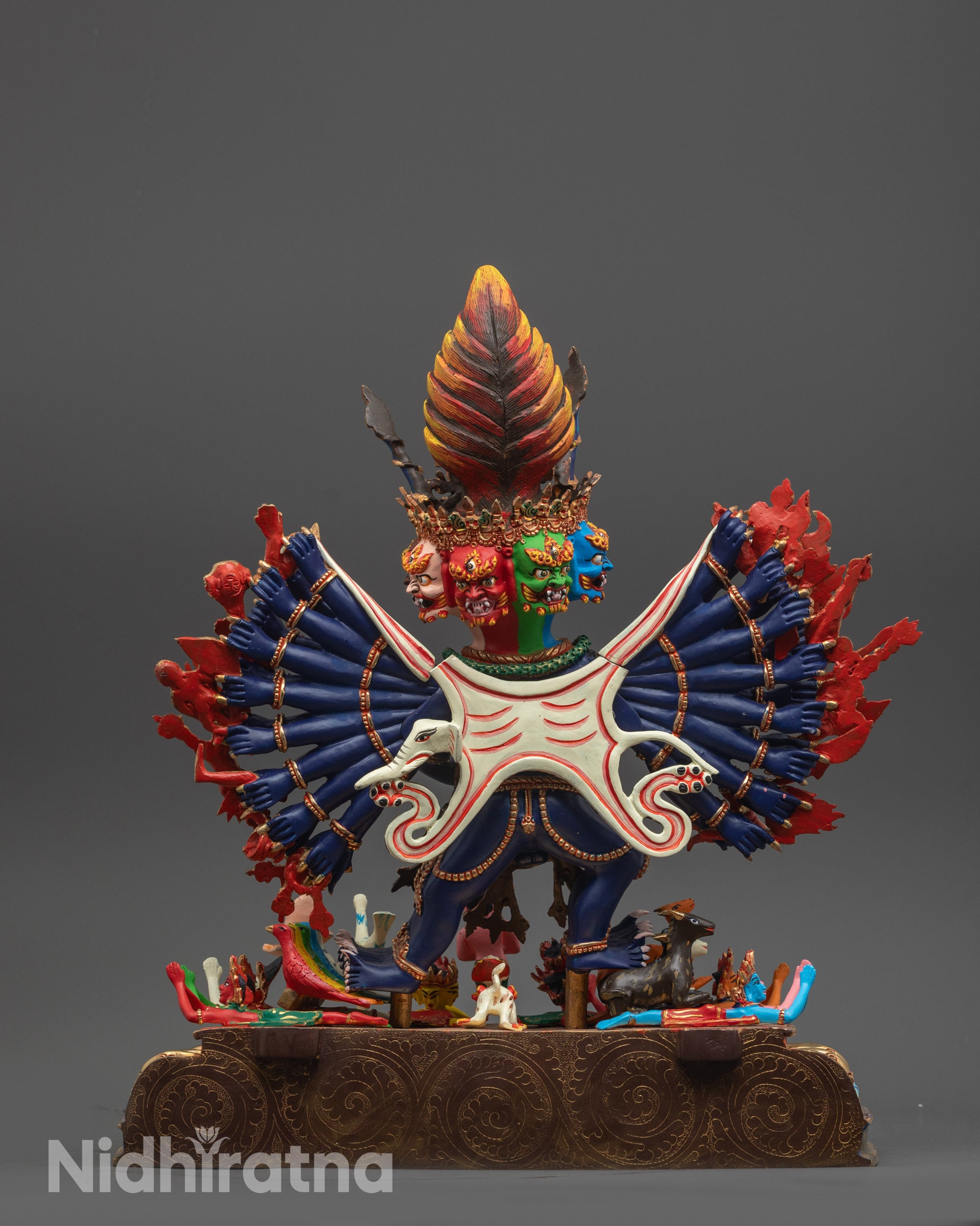 Himalayan Yamantaka Statue | Traditional Nepalese Buddhist Art