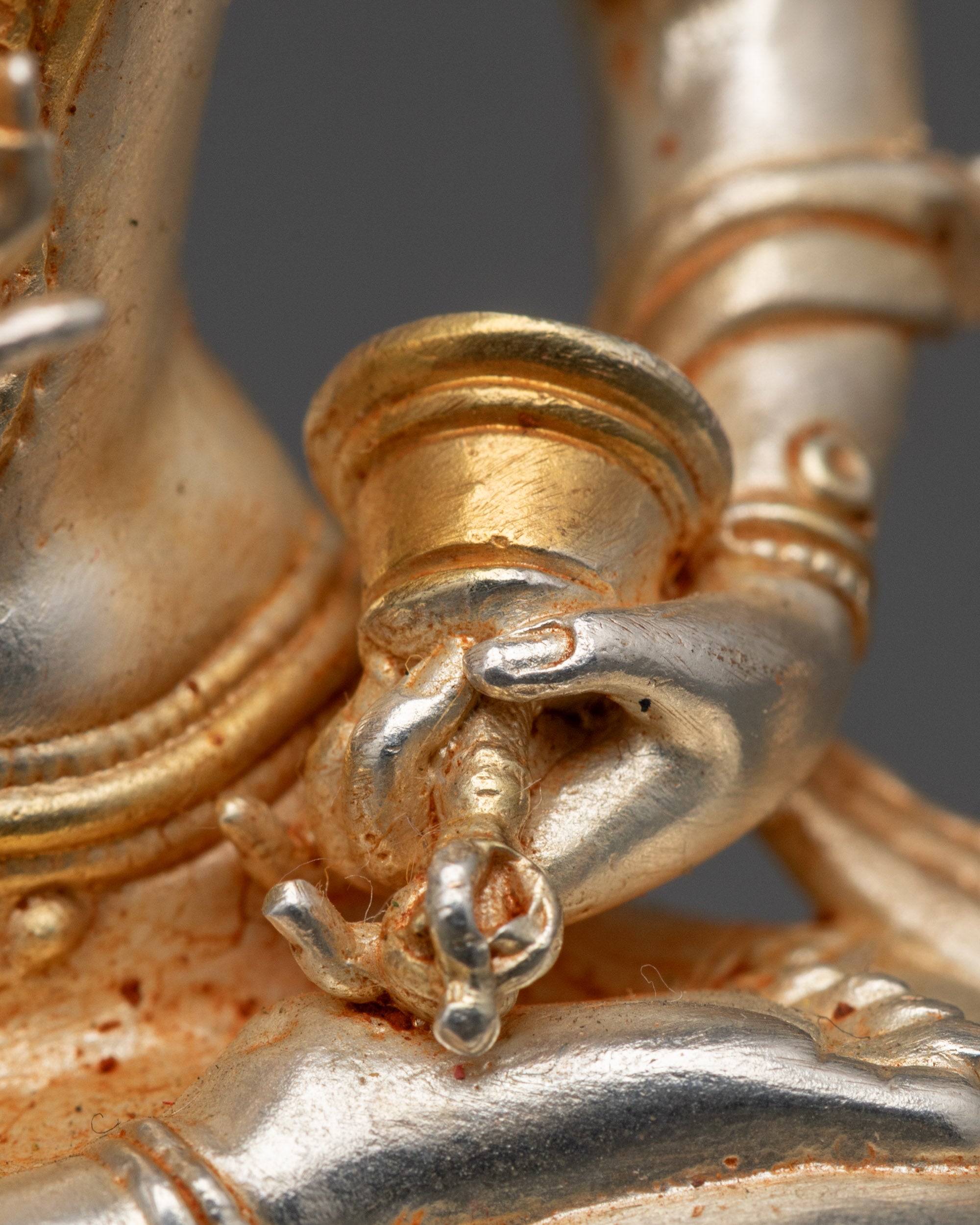 Electroplated Vajrasattva Statue | Durable Machine-Made Figure