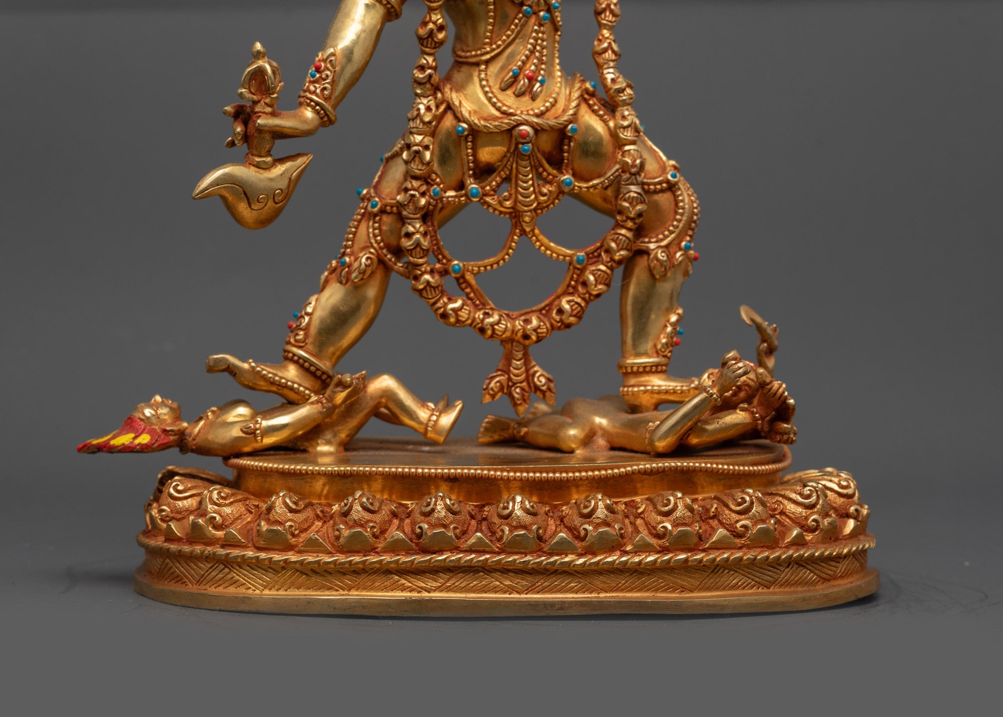 Gold Gilded Divine Vajrayogini Statue | Nepalese Tantric Deity Art
