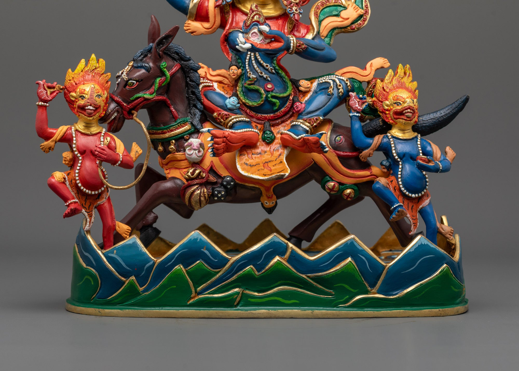 Shop Tibetan Palden Lhamo Riding Mule Statue