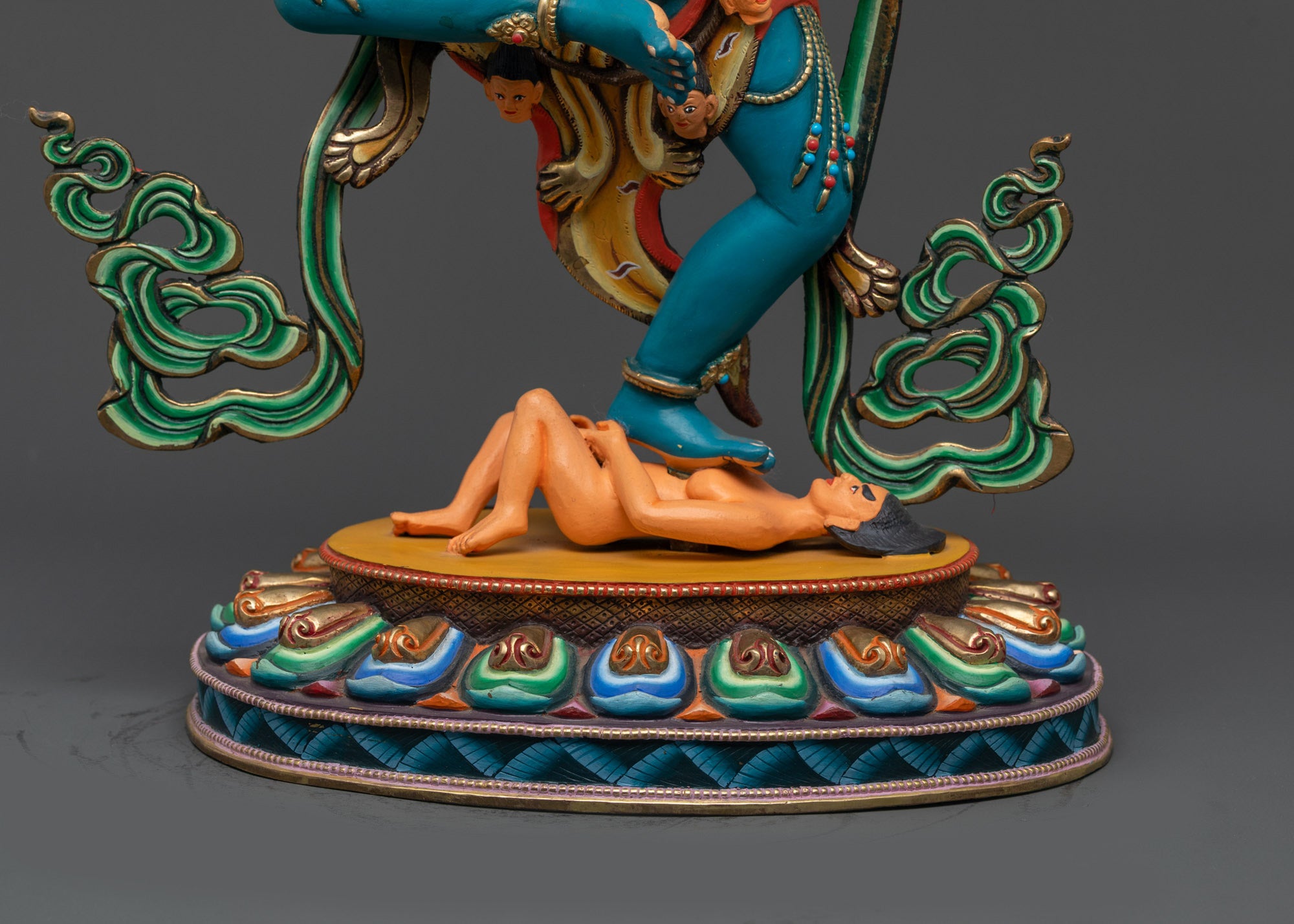 Lion-headed Simhamukha Statue | Himalayan Statue of Fierce Dakini