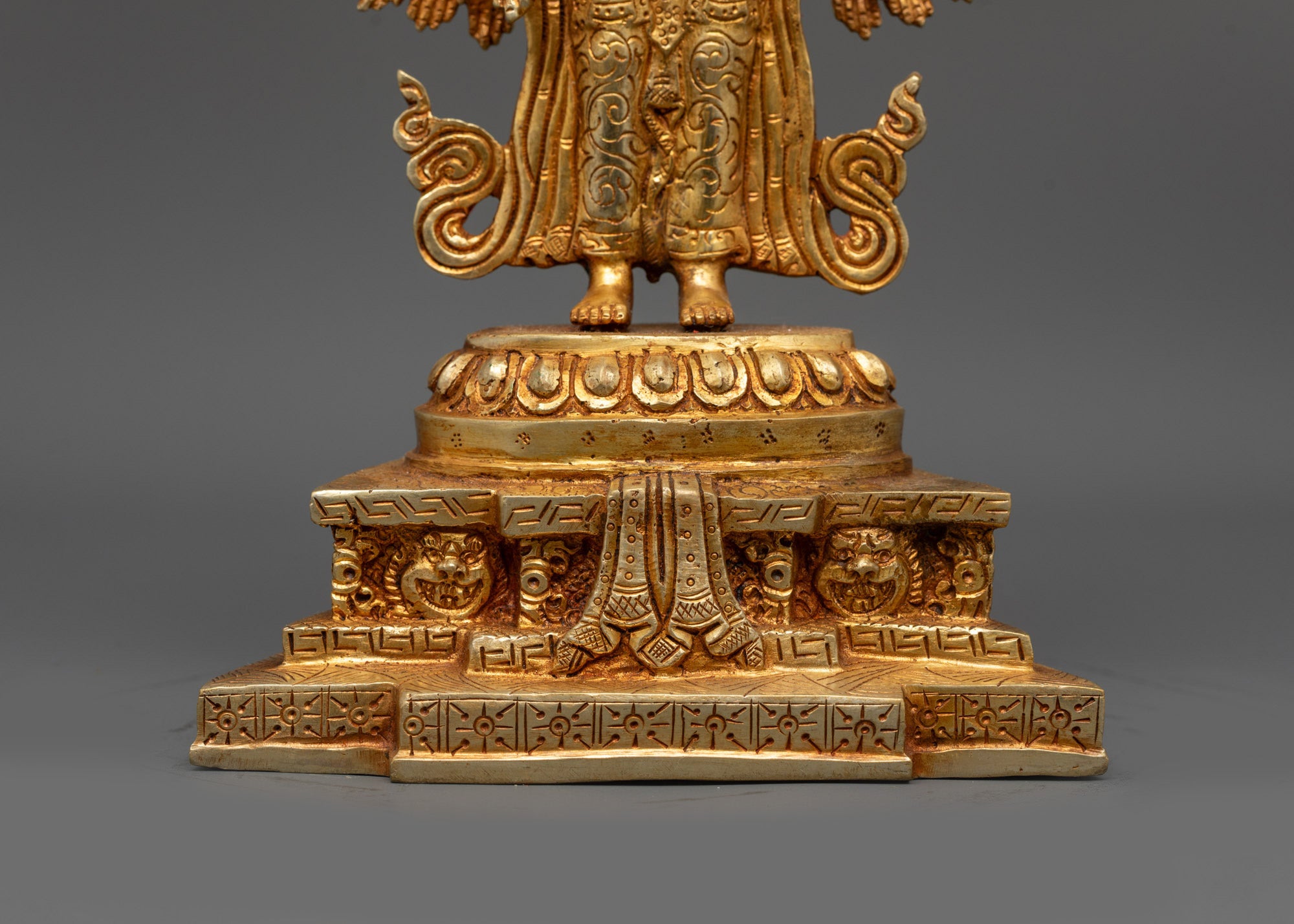 1000-Armed Chenrezig Statue | 24K Gold-Fire Gilded Spiritual Sculpture
