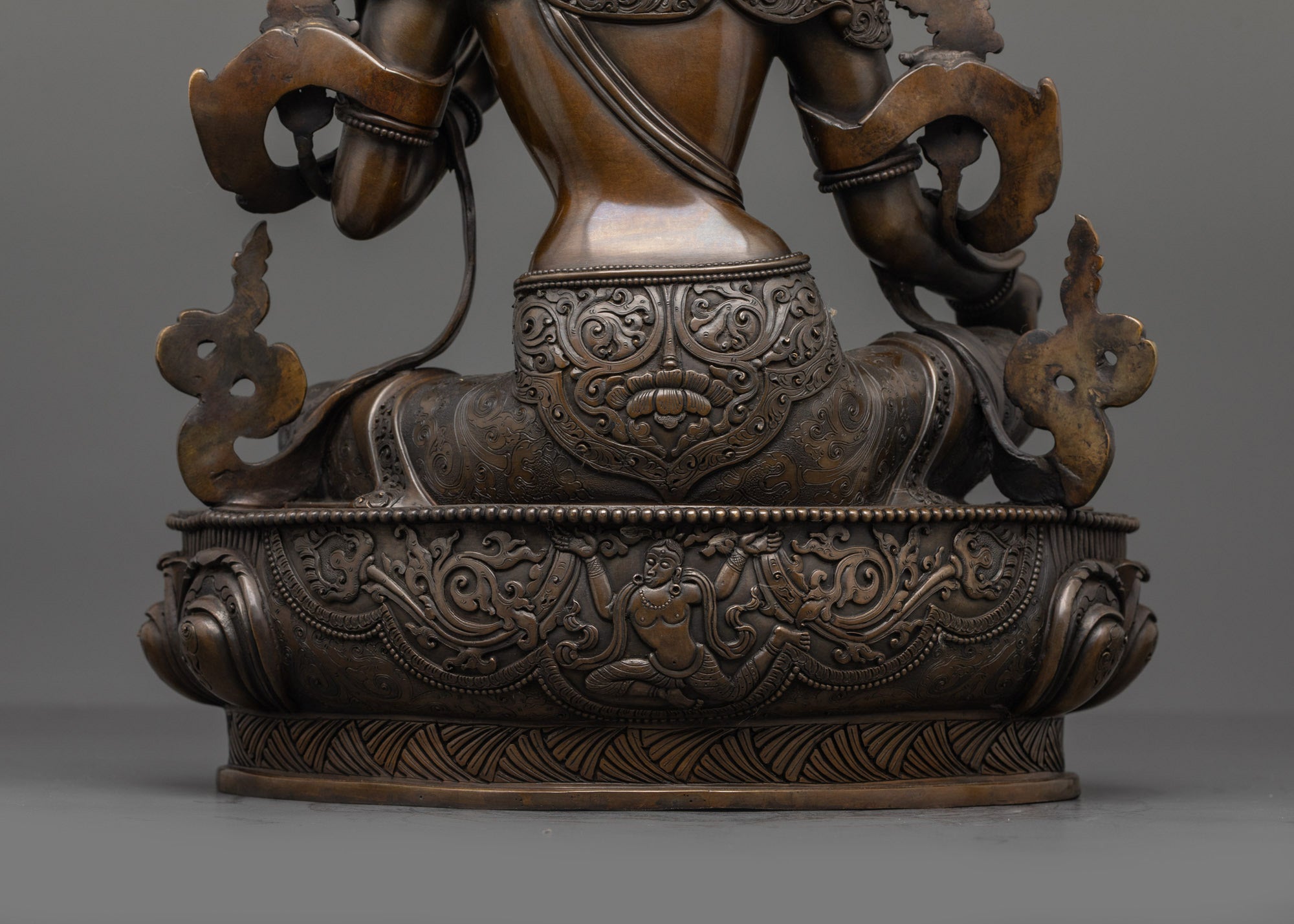 Oxidized Green Tara Statue | Compassionate Deity for Spiritual Spaces