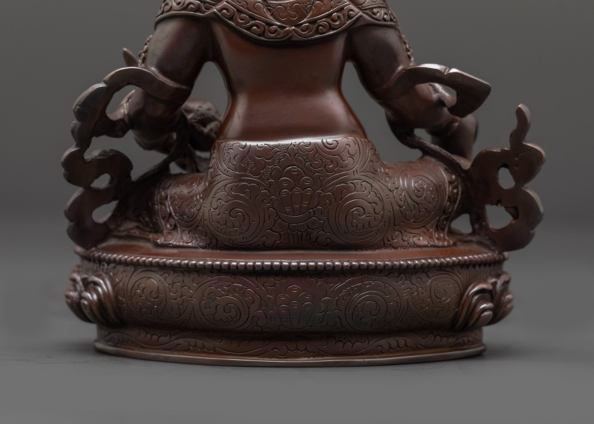 Black Oxidized Dzambhala Sculpture | Handmade Guardian of Treasures