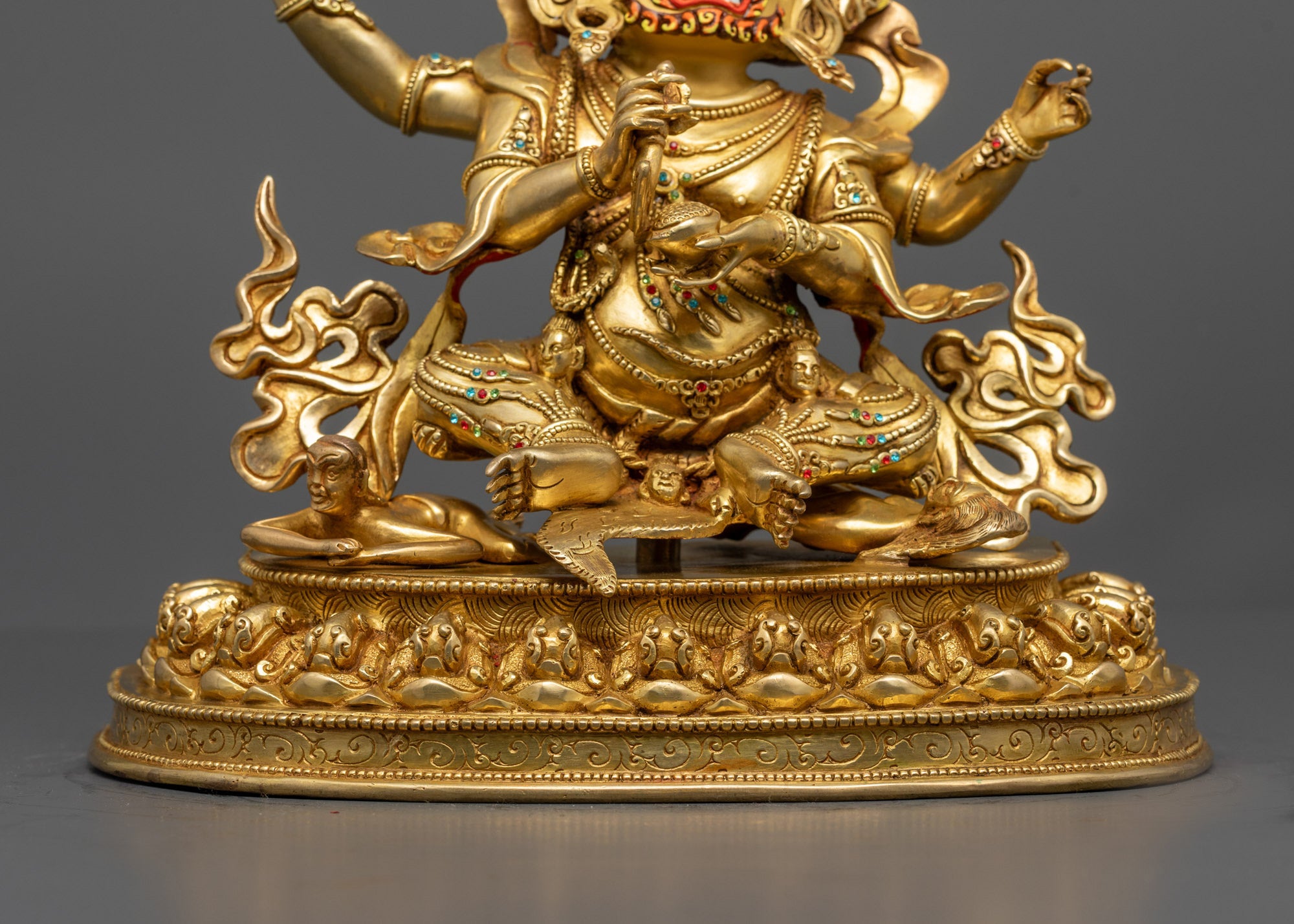 4 Armed Mahakala Statue | Handmade Protector God