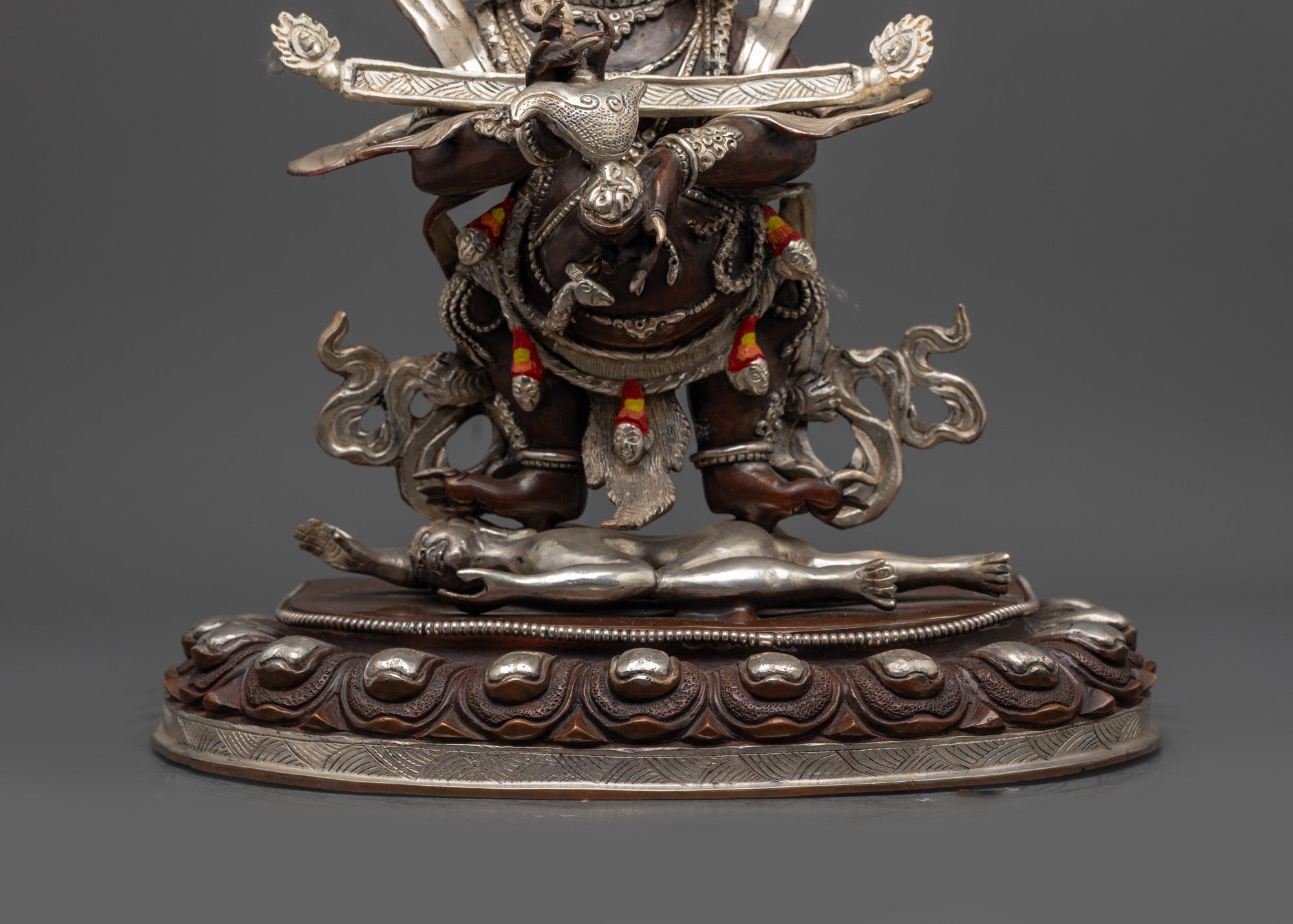 Fierce Shakya Mahakala Statue | Authentic Hand-Carved Dharma Protector