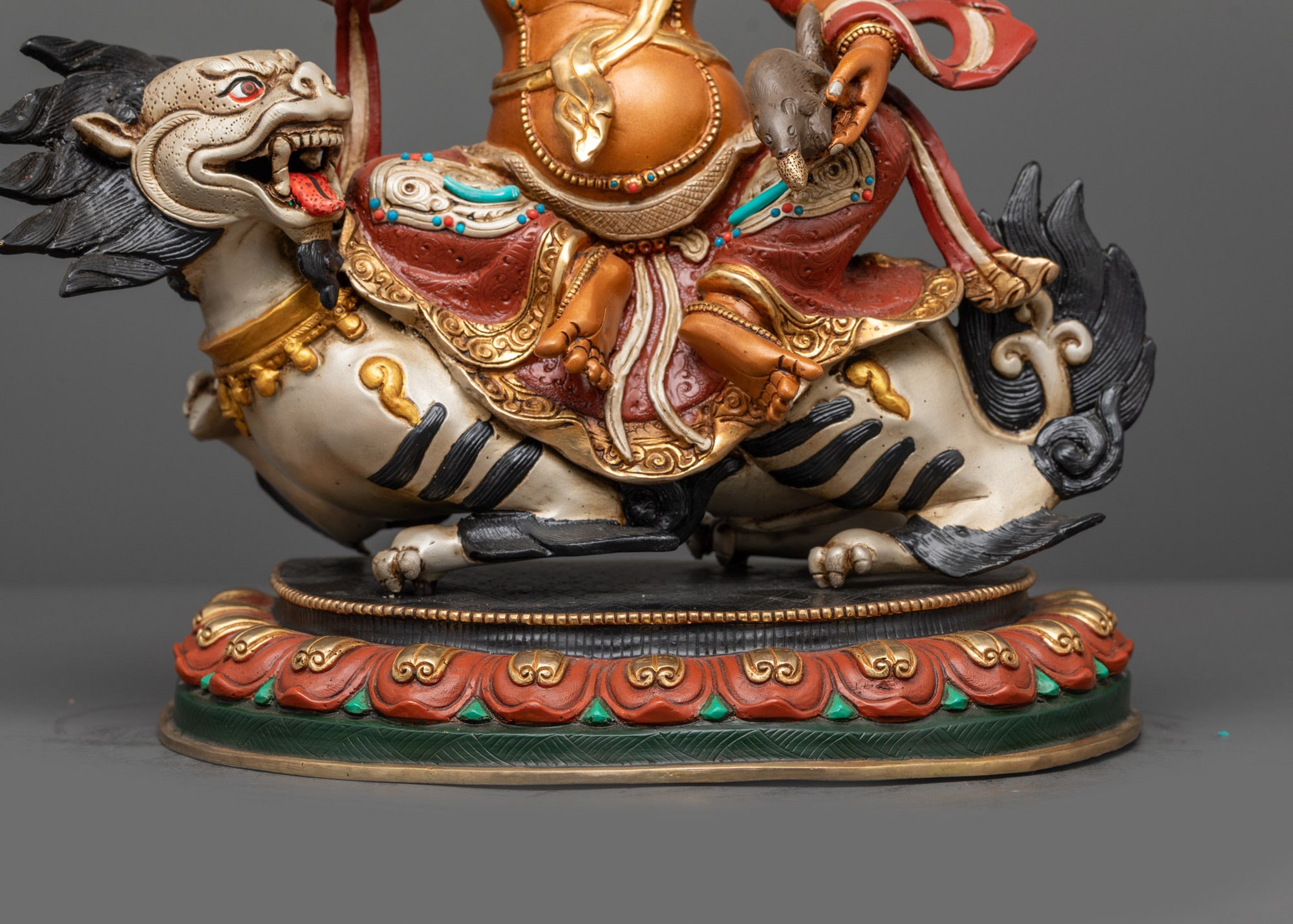 Handmade Namtoshe Statue | Colored Buddhist Wealth Deity Sculpture