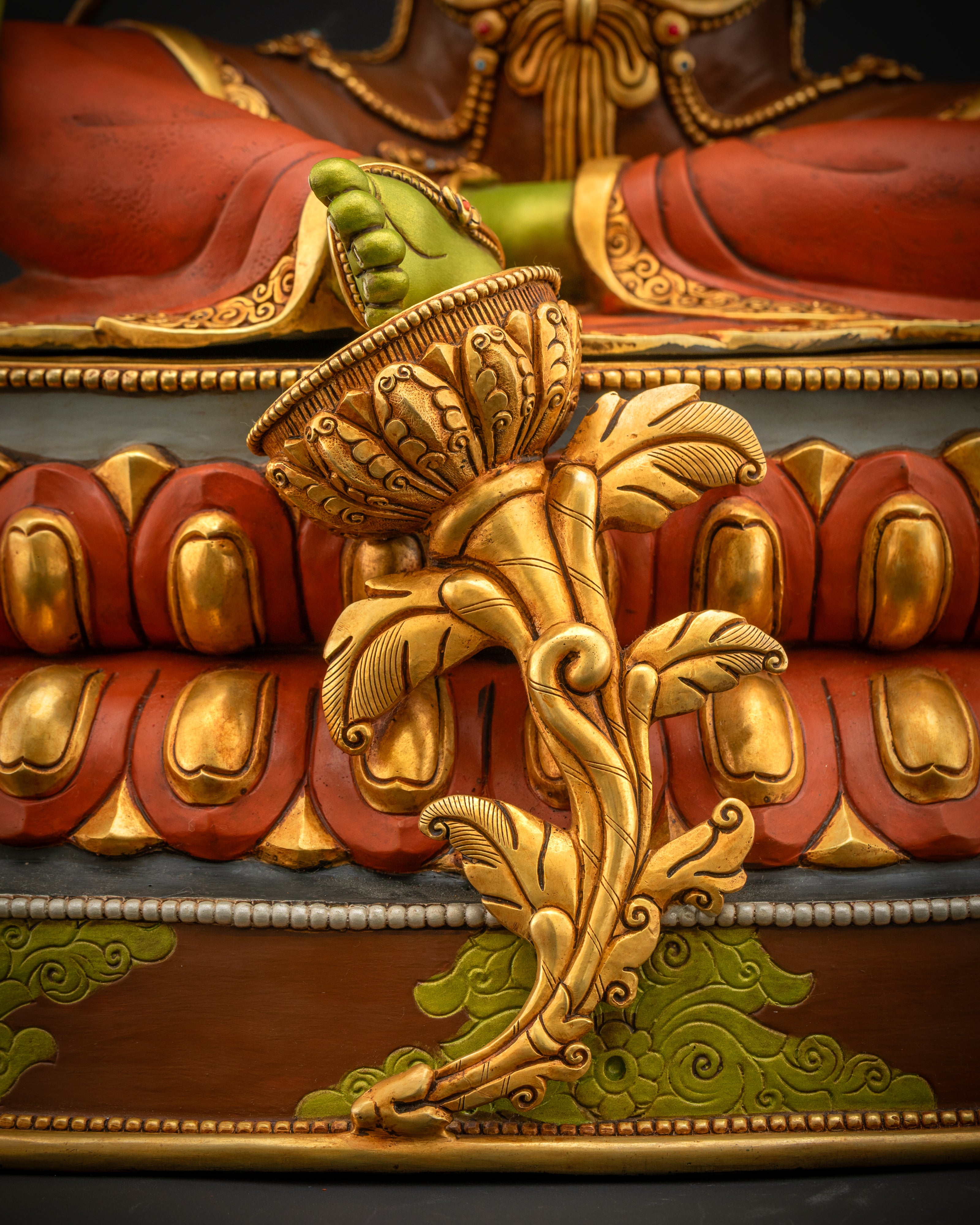 Handcrafted Green Tara Statue | Protector Deity for Personal Shrine